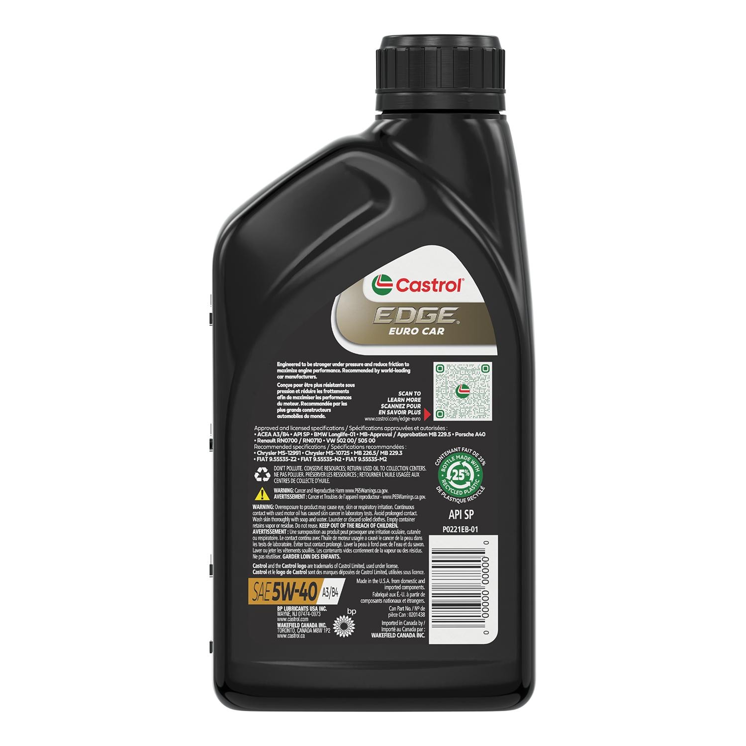 Castrol EDGE Full Synthetic 5W-40 Motor Oil 1 Quart | AutoZone