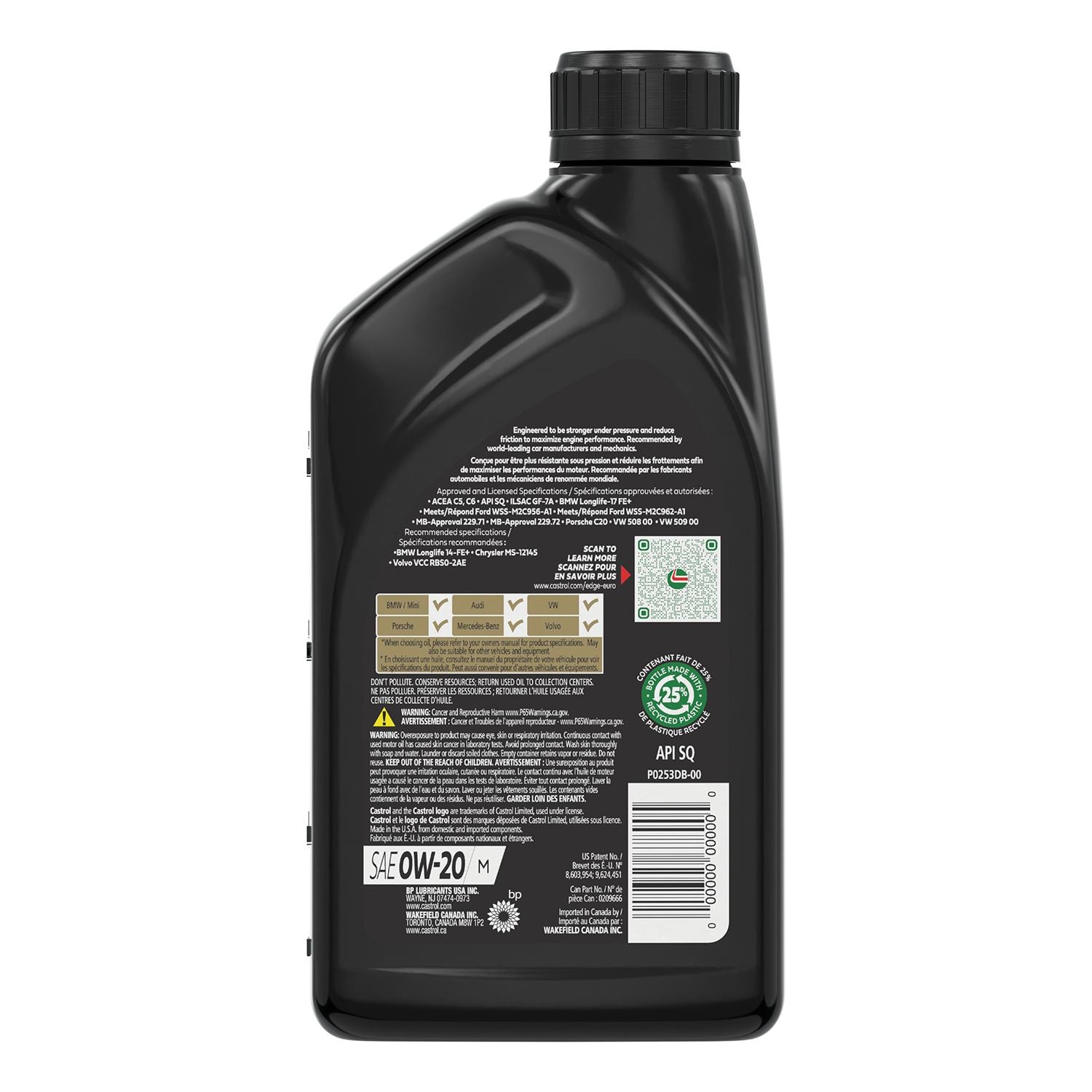 Castrol EDGE Full Synthetic Engine Oil 0W-20