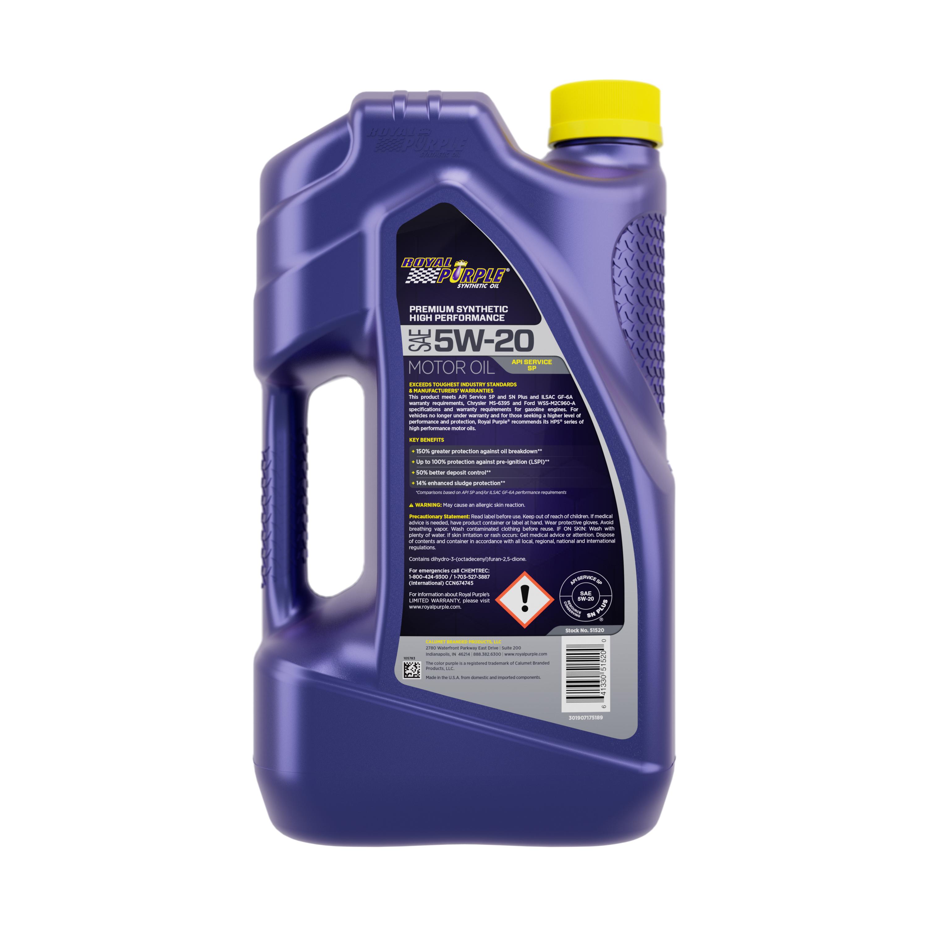 Royal Purple High Performance Full Synthetic 5W-20 Motor Oil 5