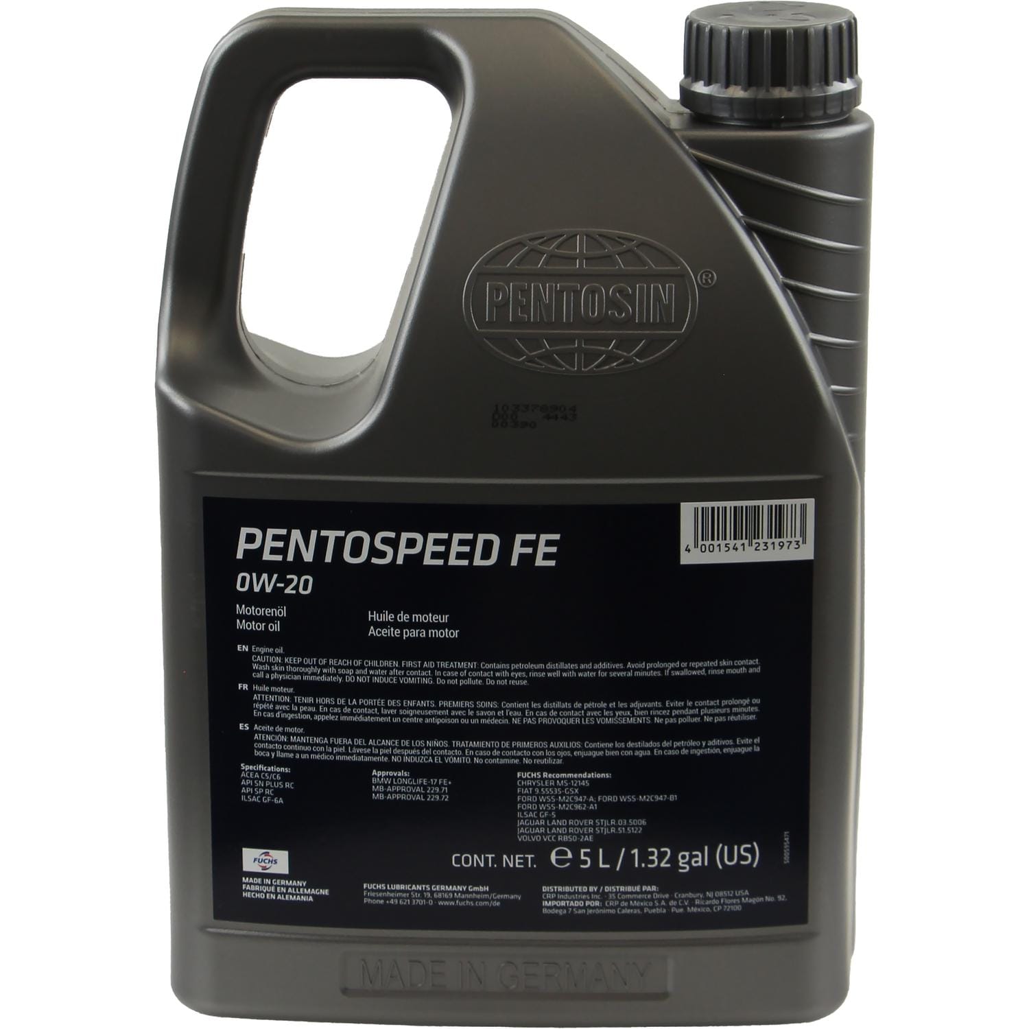 Pentosin Full Synthetic 0W-20 Motor Oil 5 L | AutoZone