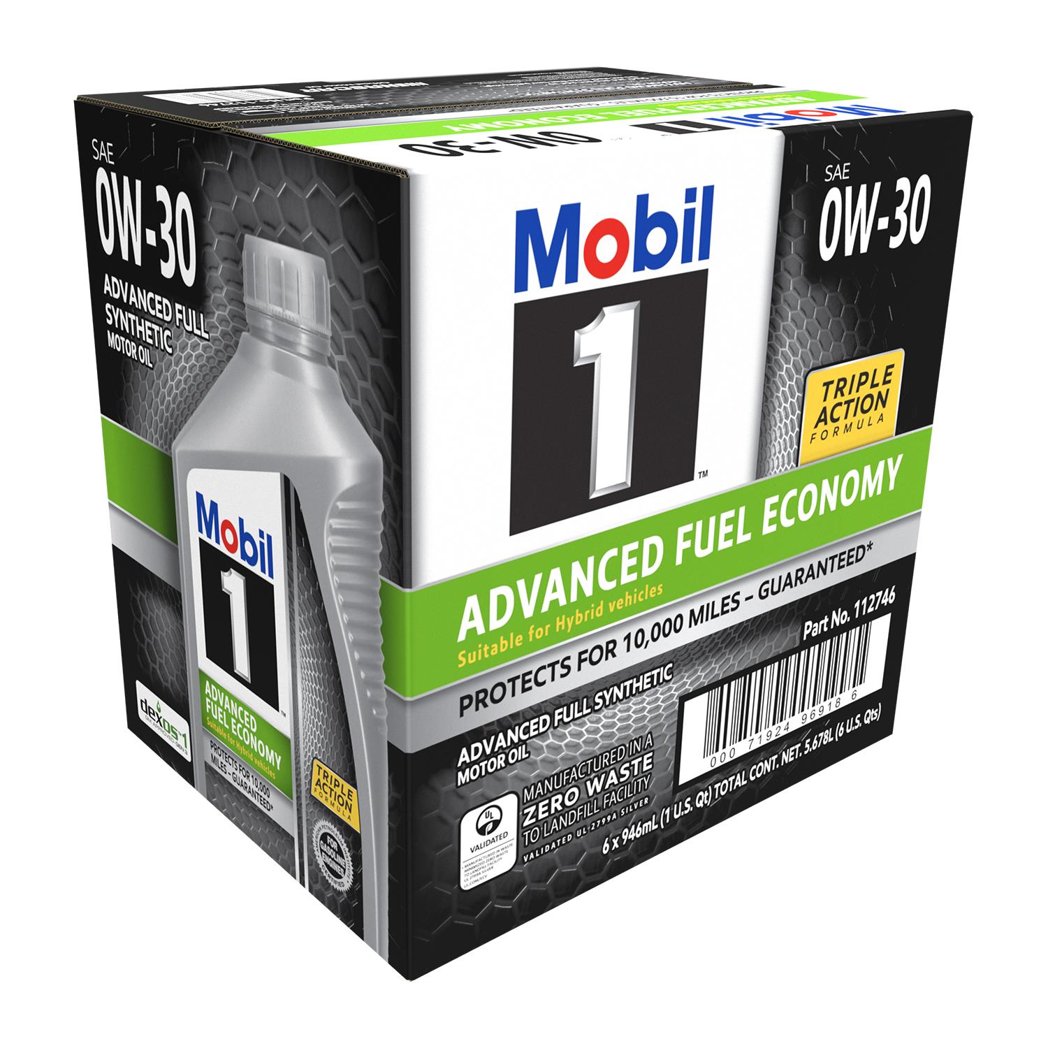 Mobil 1 Advanced Fuel Economy Full Synthetic 0W-30 Motor Oil 1