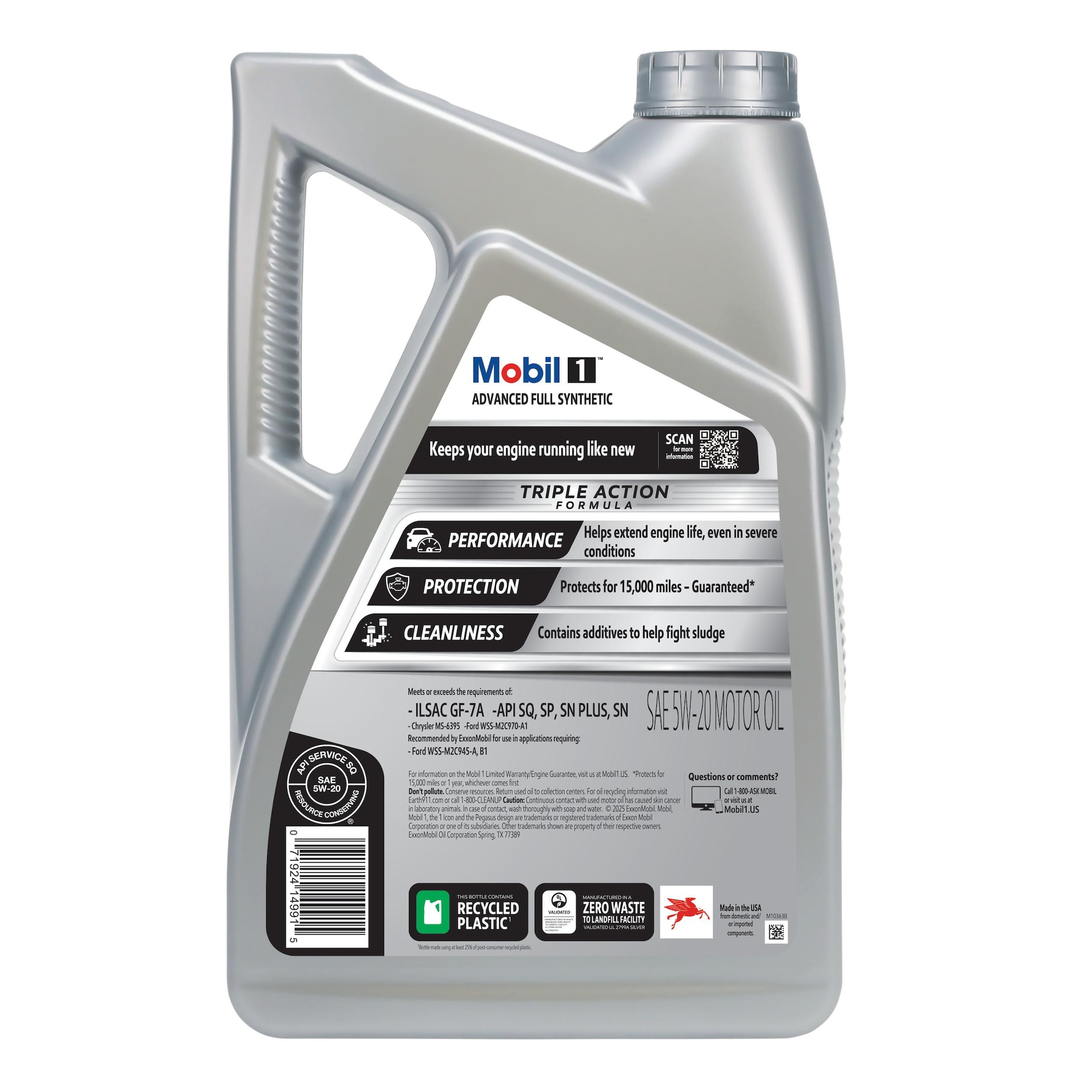 Mobil 1 Advanced Full Synthetic 5W-20 Motor Oil 5 Quart | AutoZone