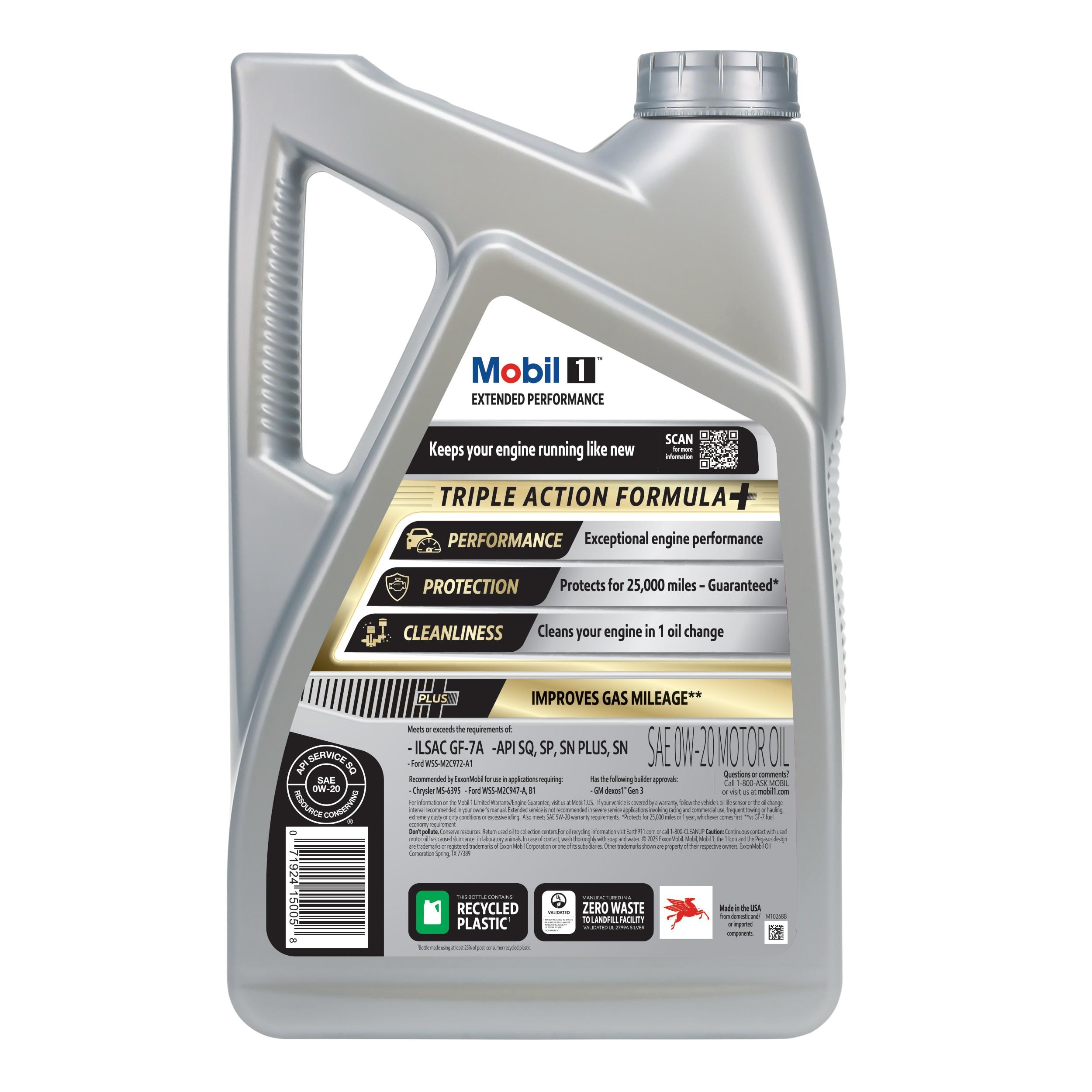 Mobil 1 Extended Performance Full Synthetic 0W-20 Motor Oil 5