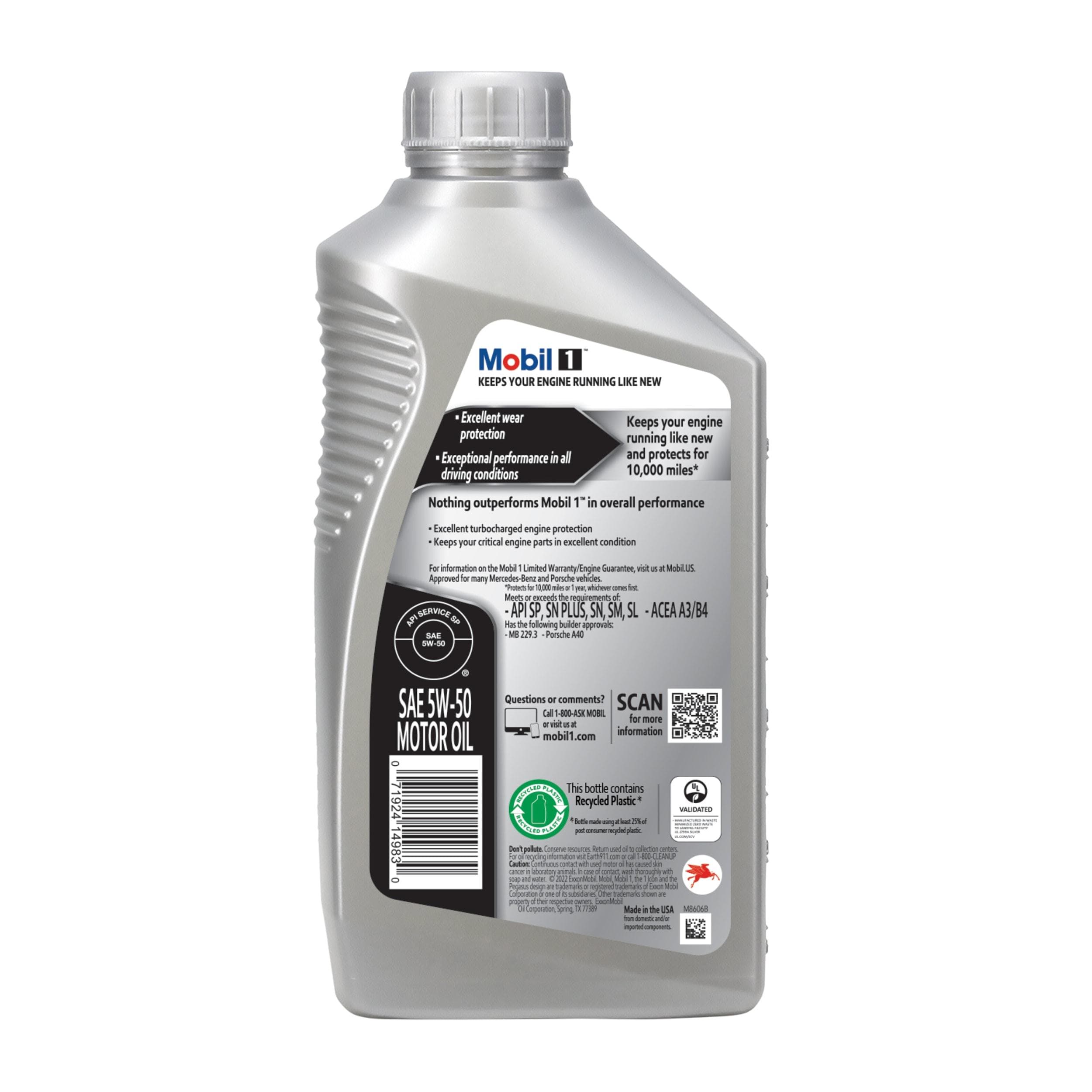 Mobil 1 FS X2 European Car Formula Full Synthetic 5W-50 Motor Oil