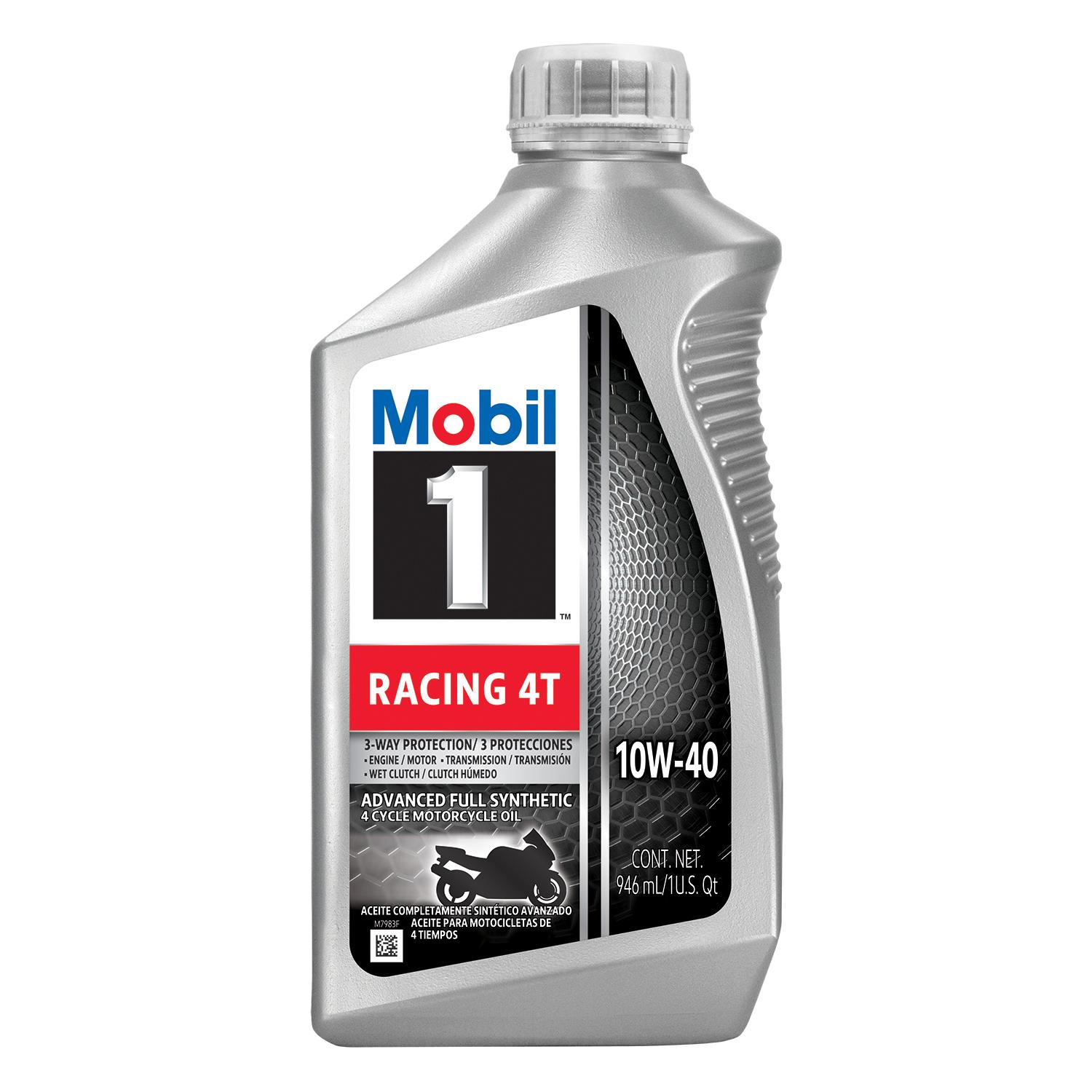 Mobil 1 Racing 4T Motorcycle Full Synthetic 10W-40 Motor Oil 1 Quart for GMC Sonoma