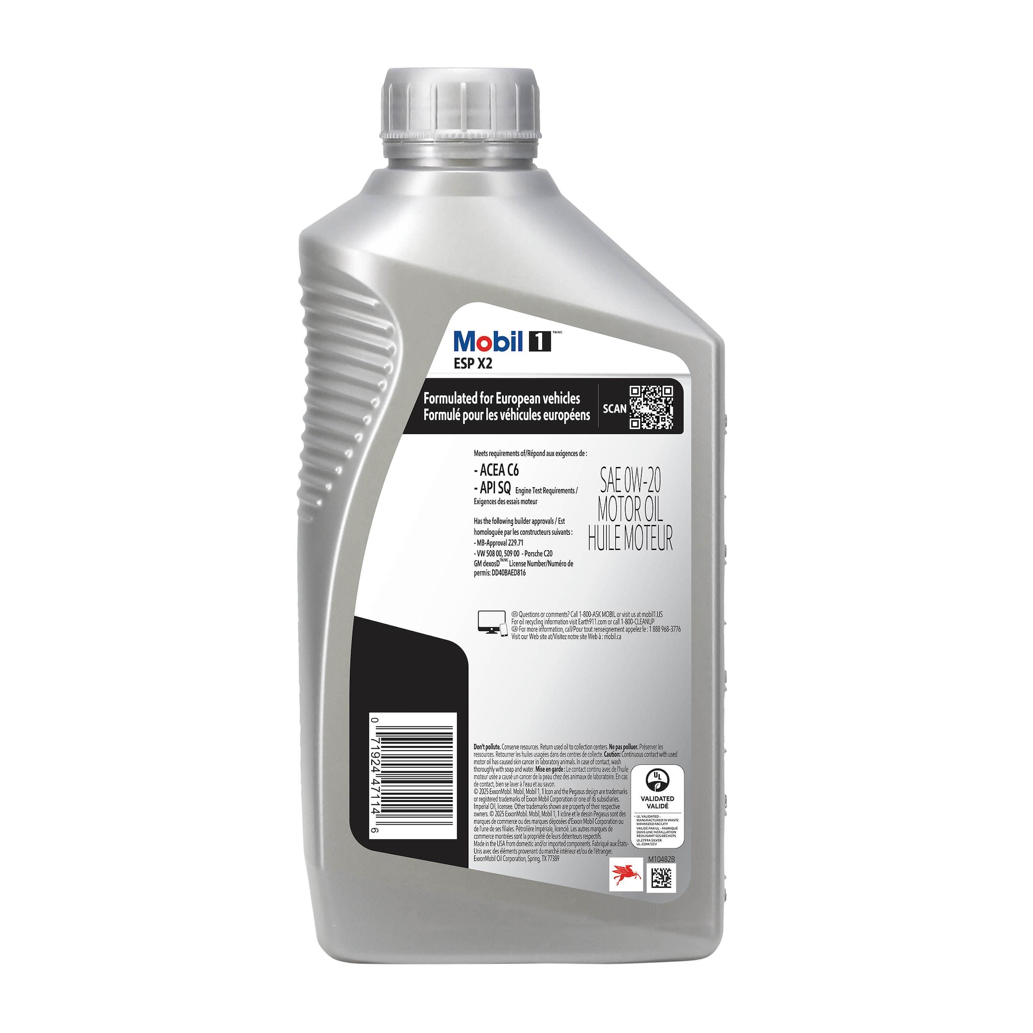 Mobil 1 ESP X2 Full Synthetic 0W-20 Motor Oil 1 Quart | AutoZone