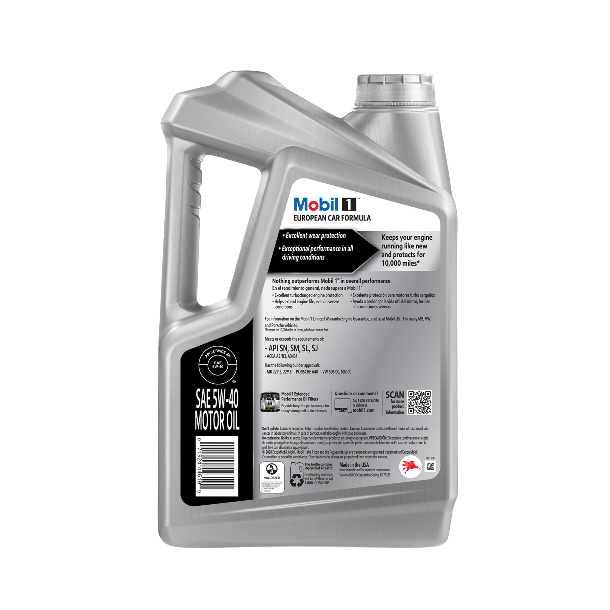 Mobil 1 FS European Car Formula Full Synthetic 5W-40 Motor Oil 5