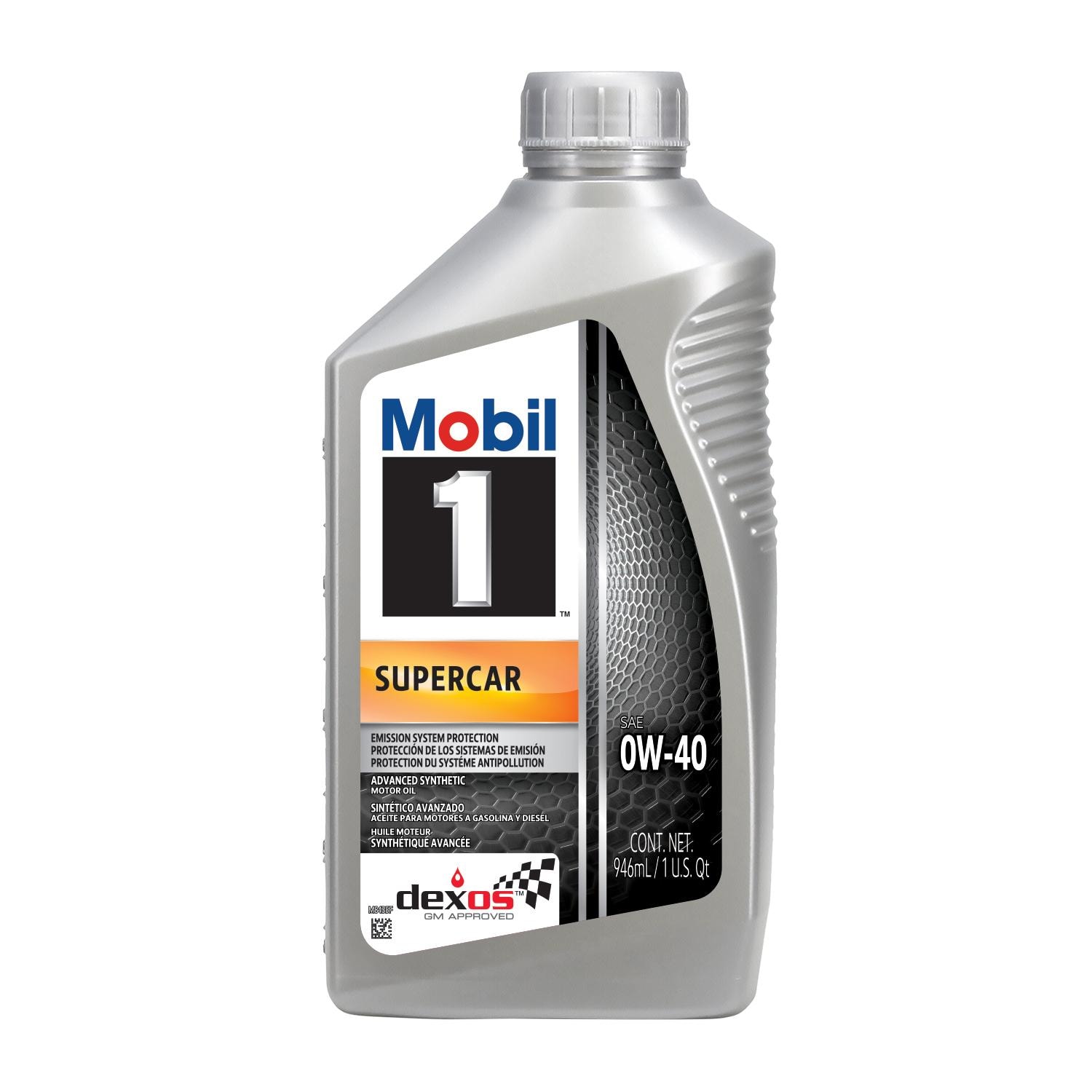 Mobil 1 Supercar Advanced Full Synthetic 0W-40 Motor Oil 1 Quart