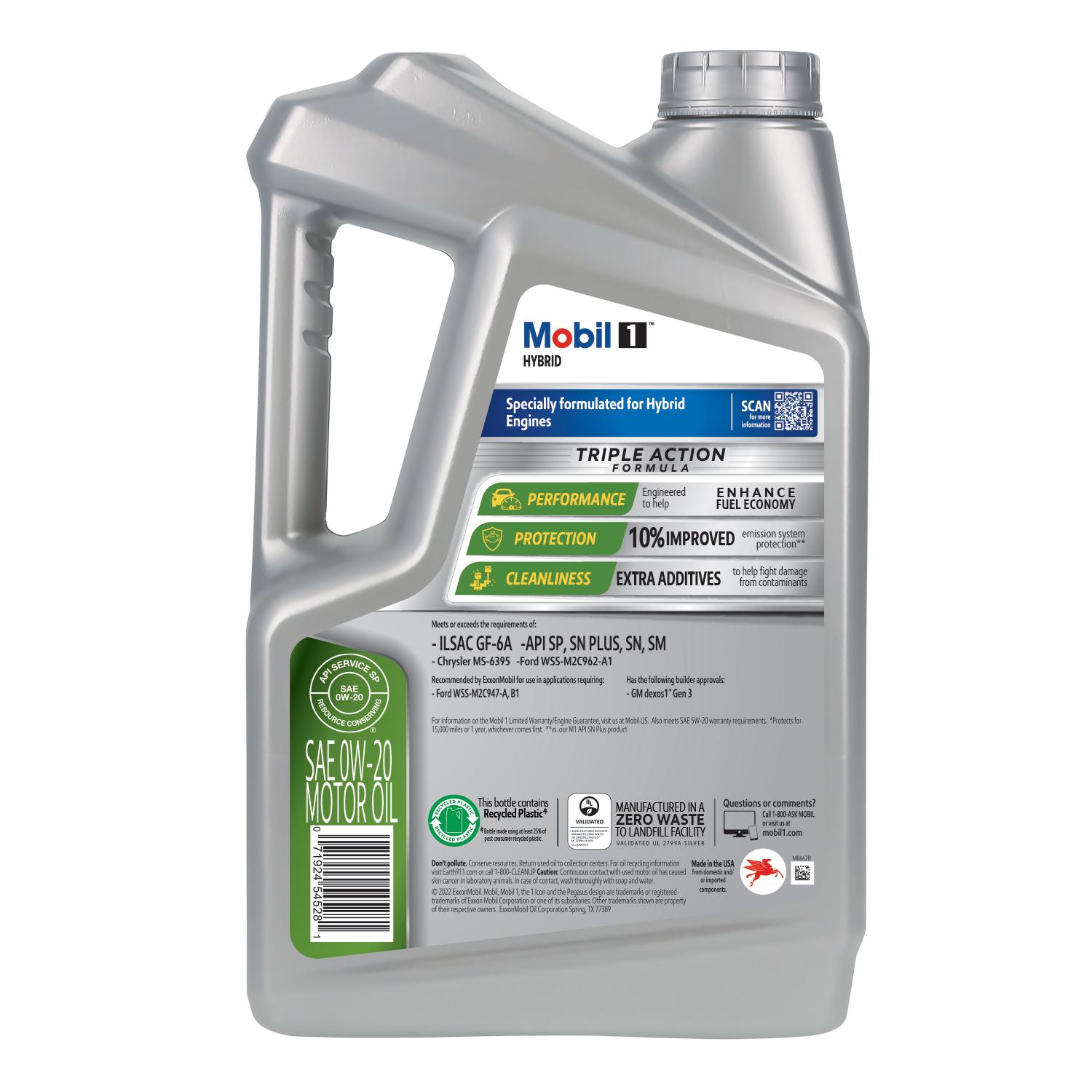 Mobil 1 Hybrid Full Synthetic 0W-20 Motor Oil 5 Quart | AutoZone