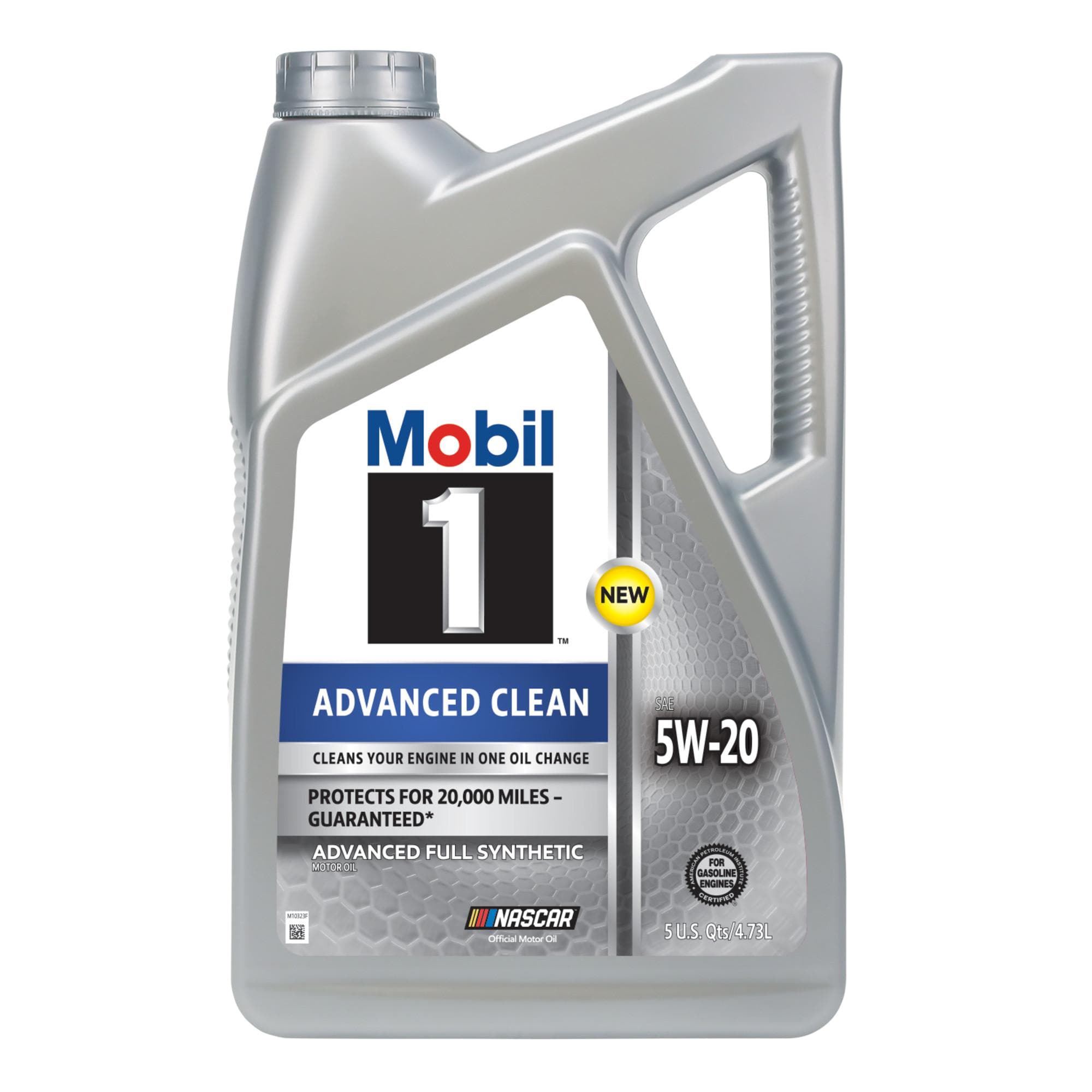Mobil 1 Advanced Clean Full Synthetic 5W-20 Motor Oil 5 Quart