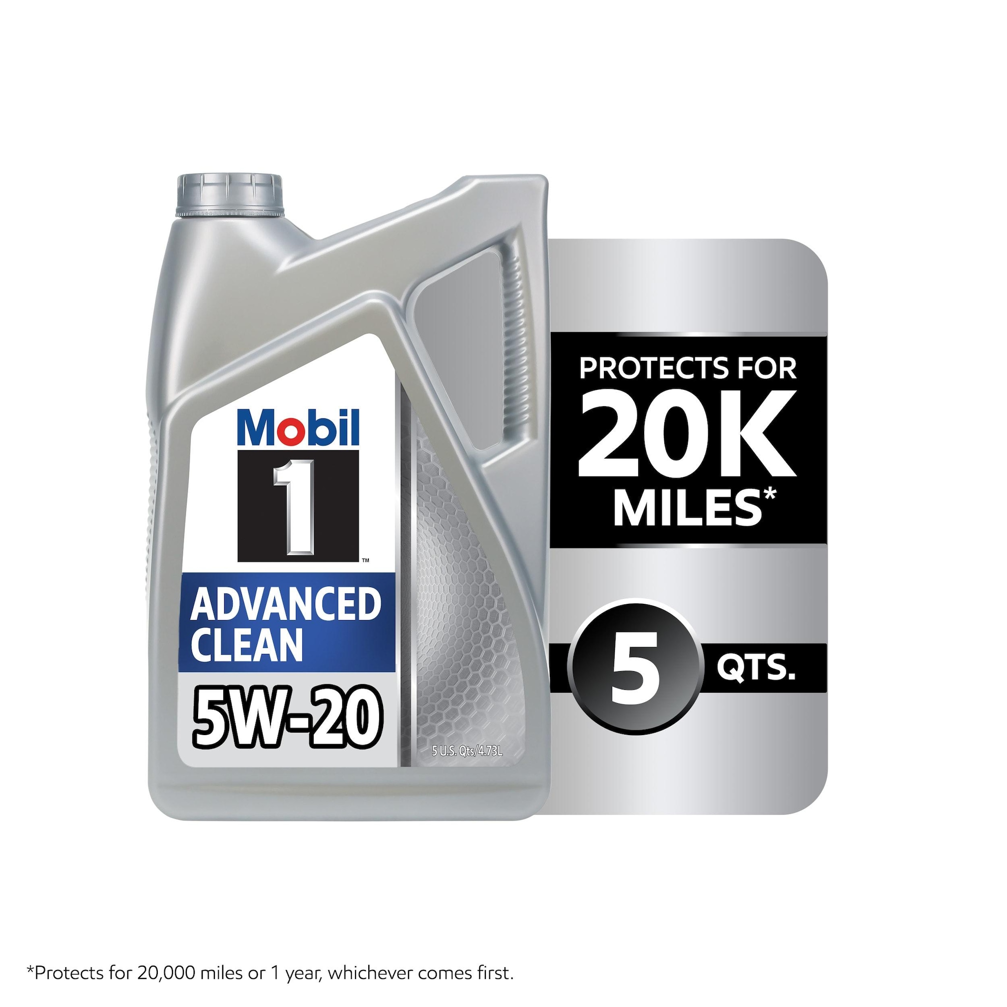 Mobil 1 Advanced Clean Full Synthetic 5W-20 Motor Oil 5 Quart | AutoZone