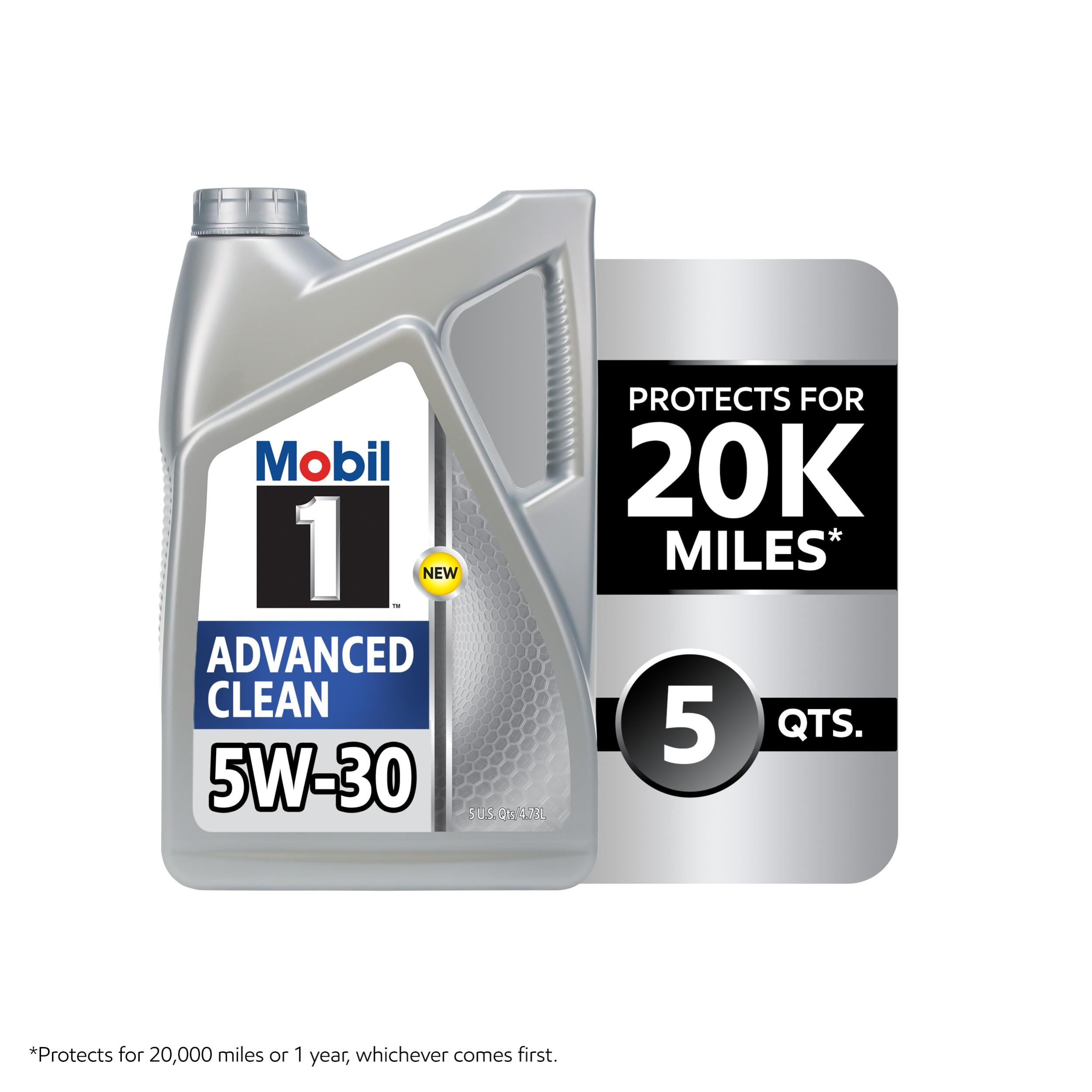 Mobil 1 Advanced Clean Full Synthetic 5W-30 Motor Oil 5 Quart