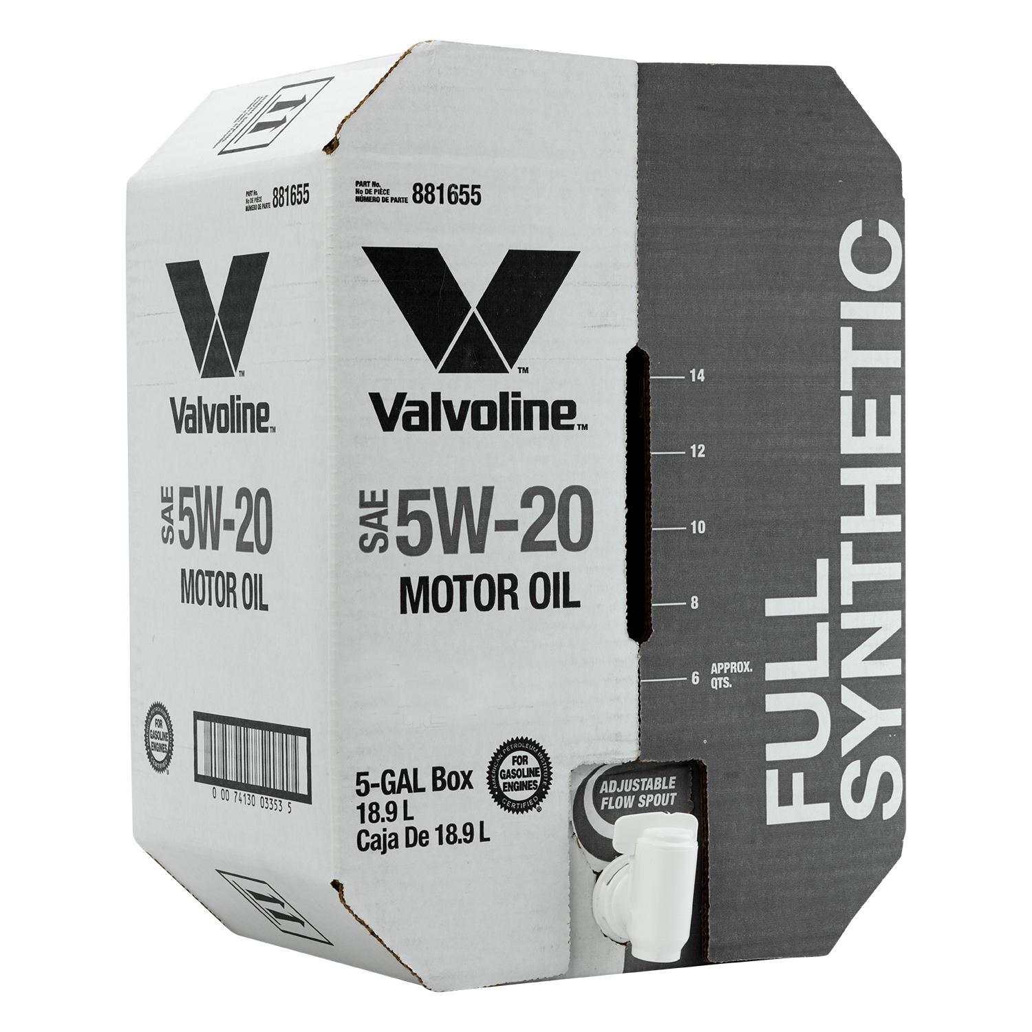 Valvoline Advanced Full Synthetic 5W-20 Motor Oil 5 Gallon | AutoZone