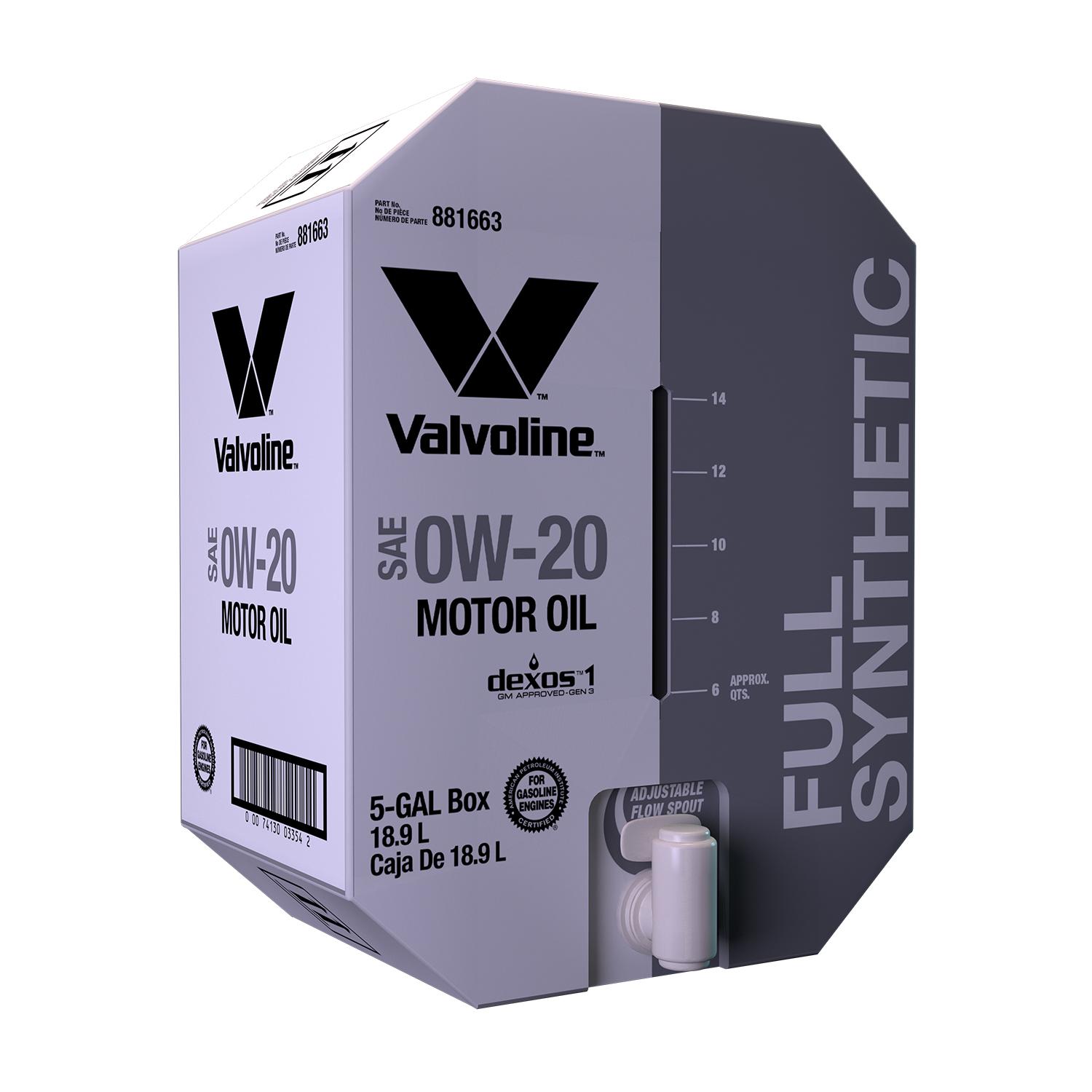 Valvoline Advanced Full Synthetic 0W-20 Motor Oil 5 Gallon | AutoZone