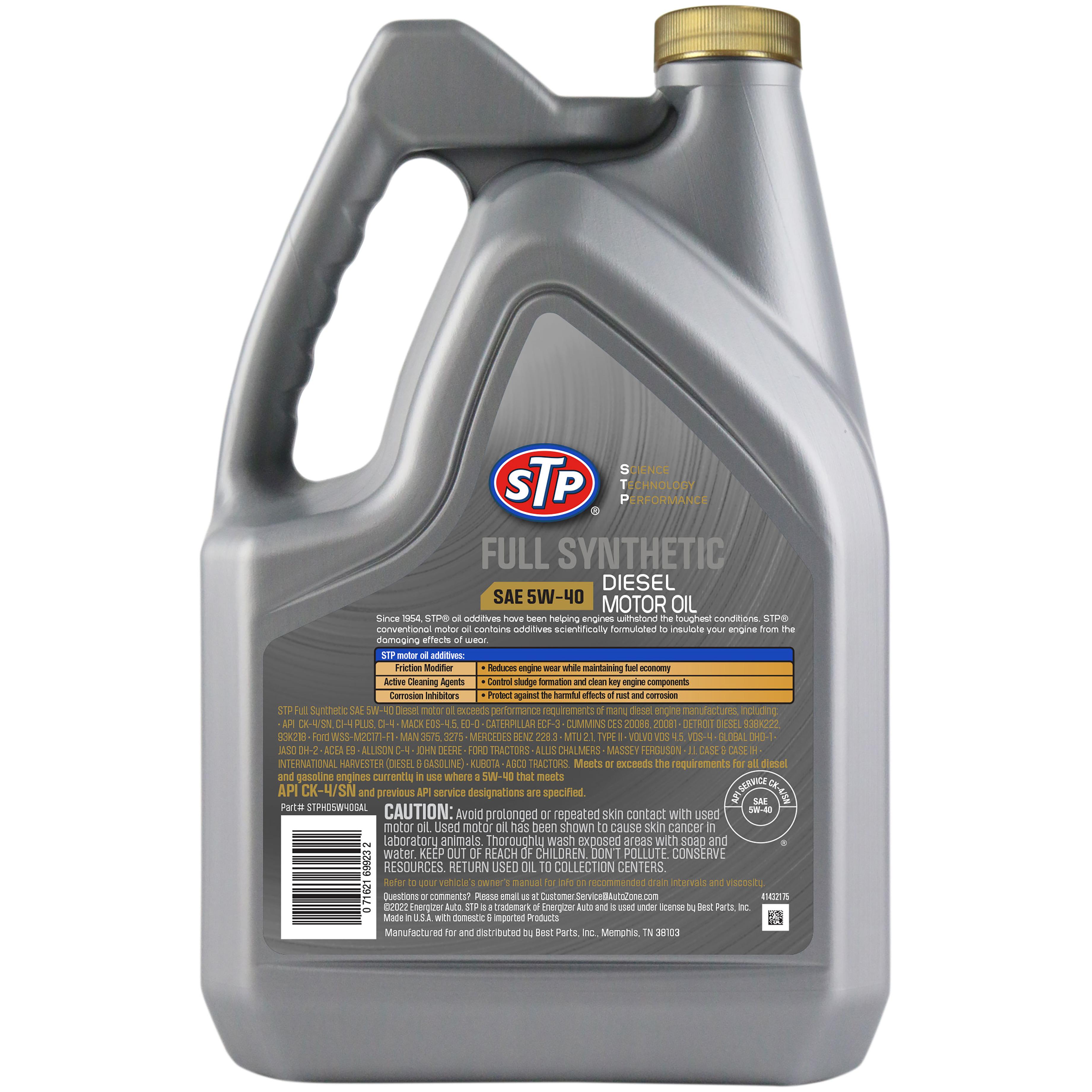 STP Diesel Engine Full Synthetic 5W-40 Motor Oil 1 Gallon | AutoZone