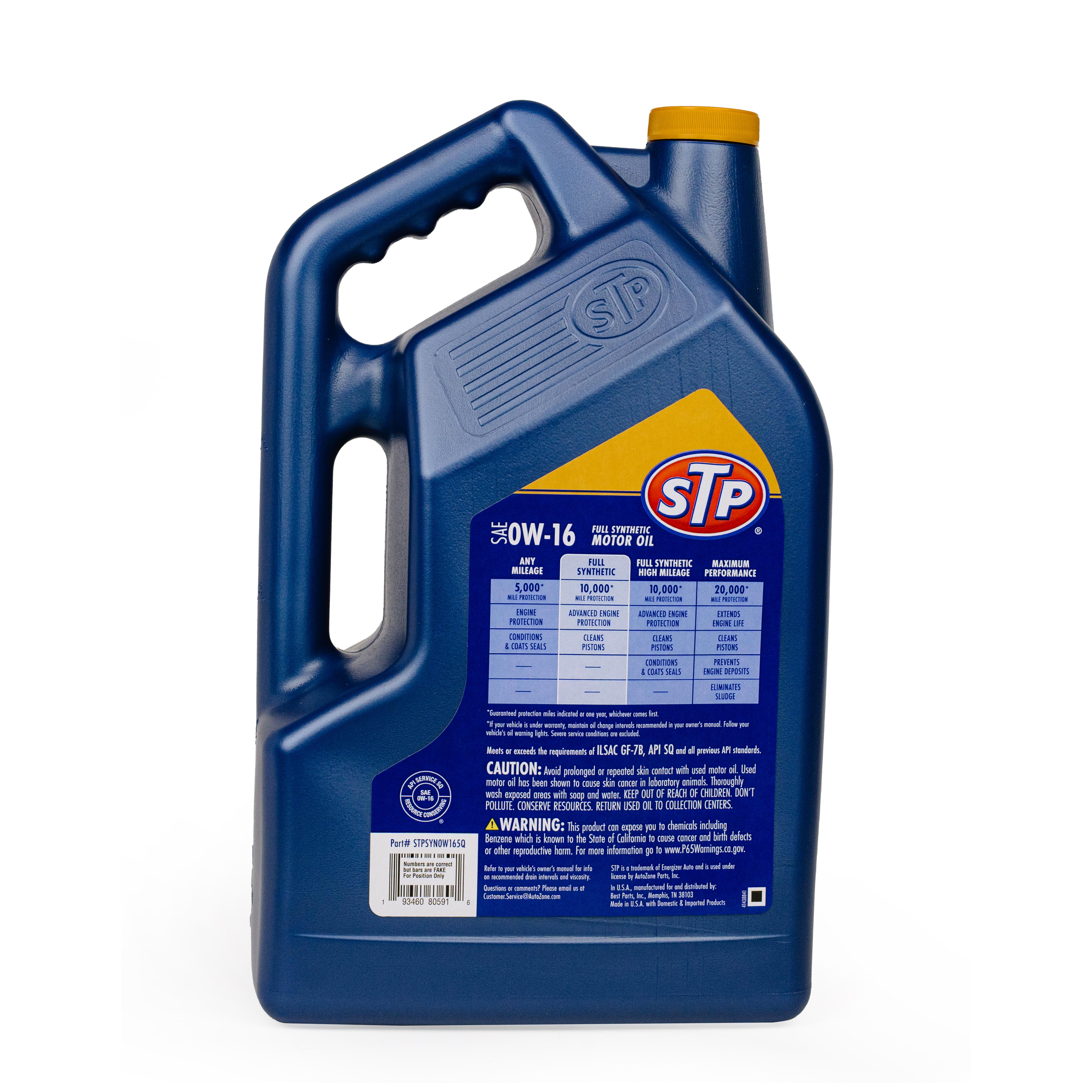 STP Full Synthetic 0W-16 Motor Oil | AutoZone