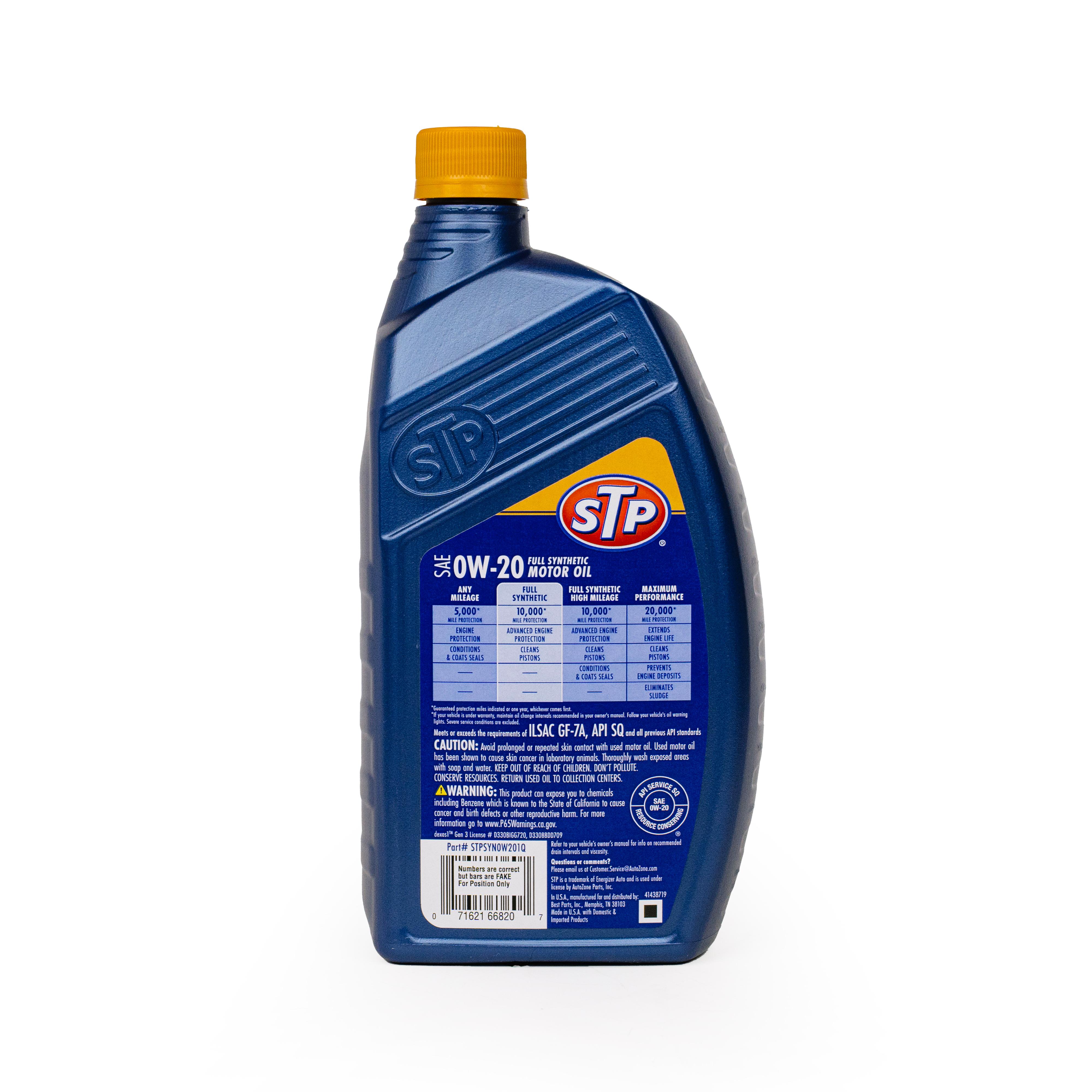 STP Full Synthetic 0W-20 Motor Oil 1 Quart | AutoZone