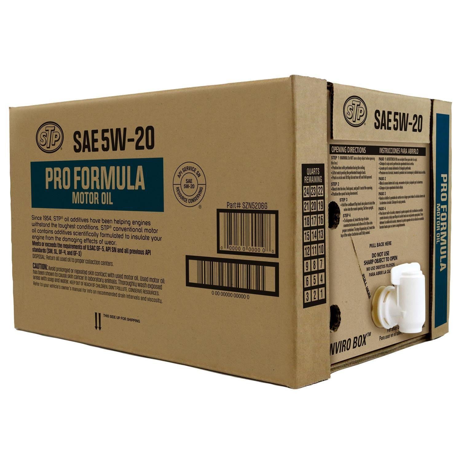 STP Pro Formula Conventional 5W-20 Motor Oil 6 Gallon for Toyota tacoma