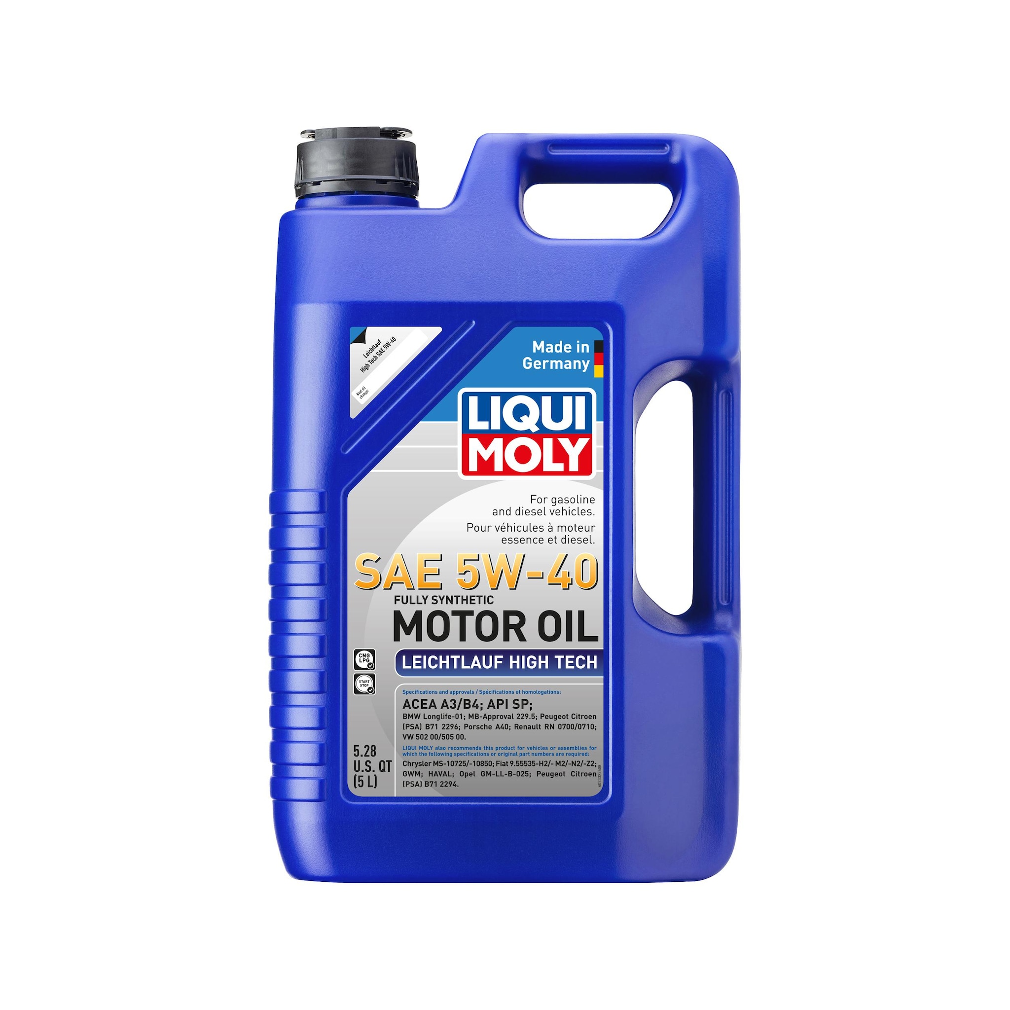 LIQUI MOLY Full Synthetic 5W-40 Motor Oil 5 L