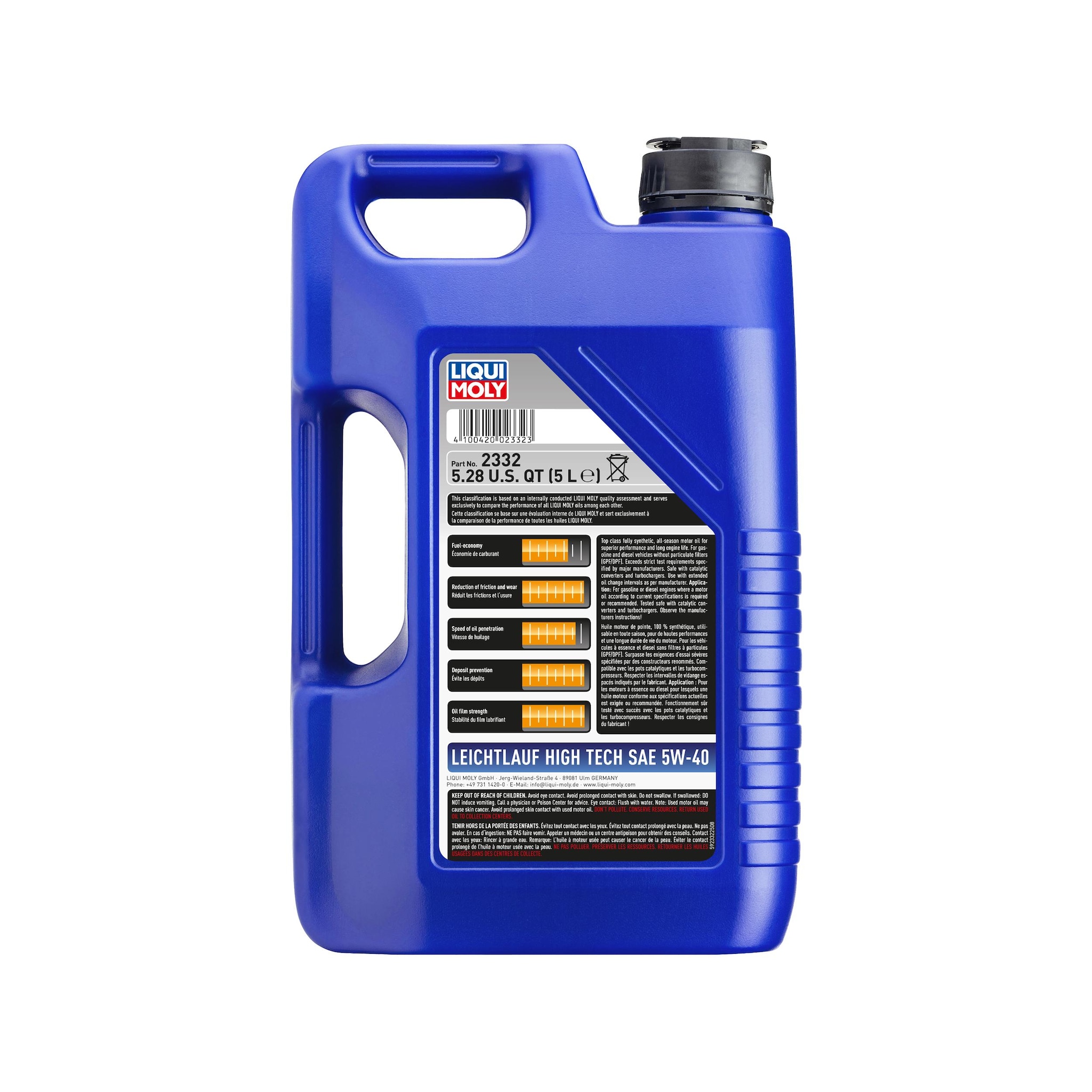 LIQUI MOLY Full Synthetic 5W-40 Motor Oil 5 L