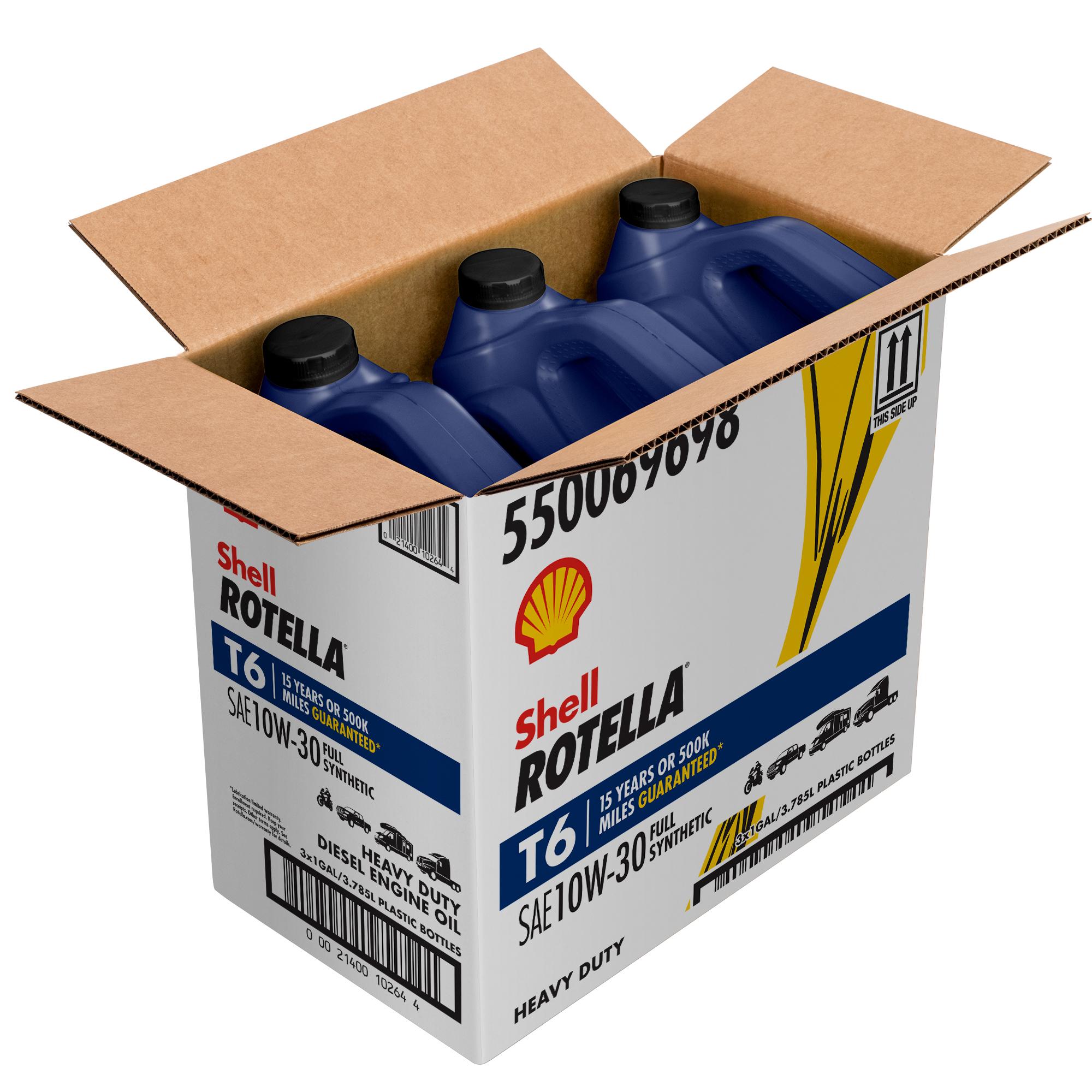 Shell ROTELLA T6 Diesel Engine Full Synthetic 10W-30 Motor Oil 1