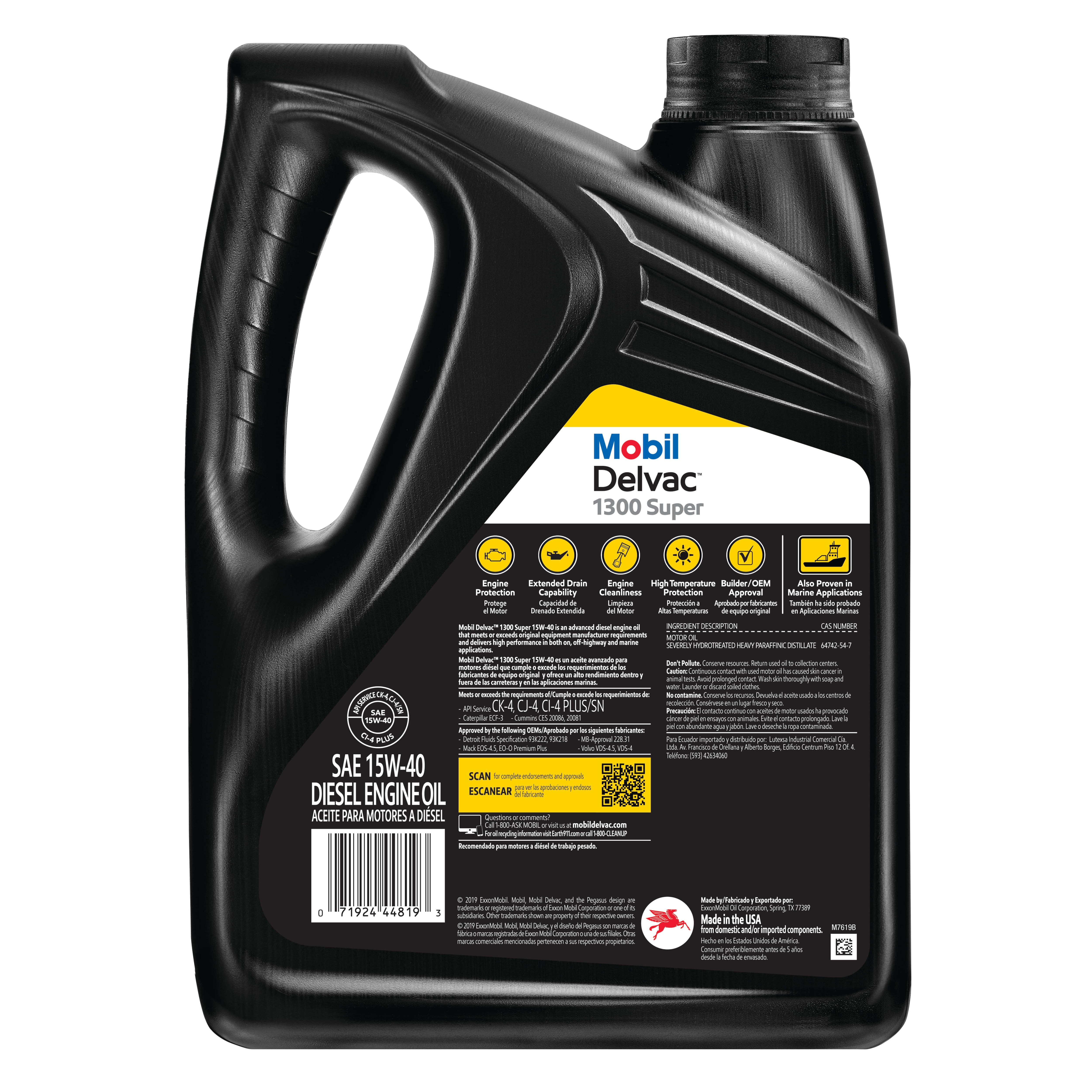 Mobil Delvac 1300 Super Diesel Engine Conventional 15W-40 Motor