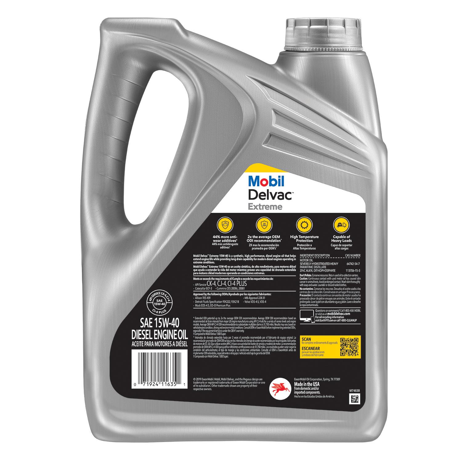 Mobil Delvac Extreme Diesel Engine Full Synthetic 15W-40 Motor Oil