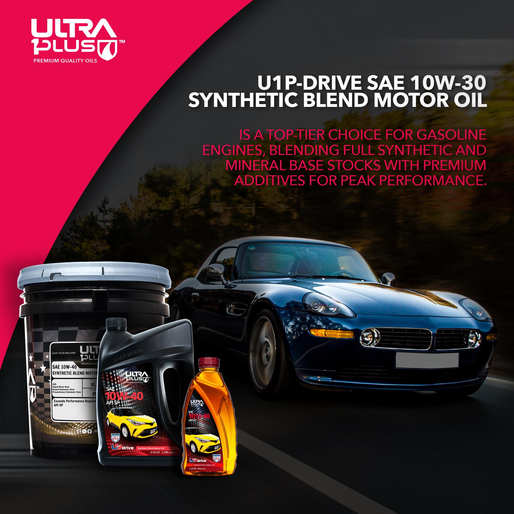 Ultra1Plus U1P-Drive Synthetic Blend 10W-40 Motor Oil 5 Quart