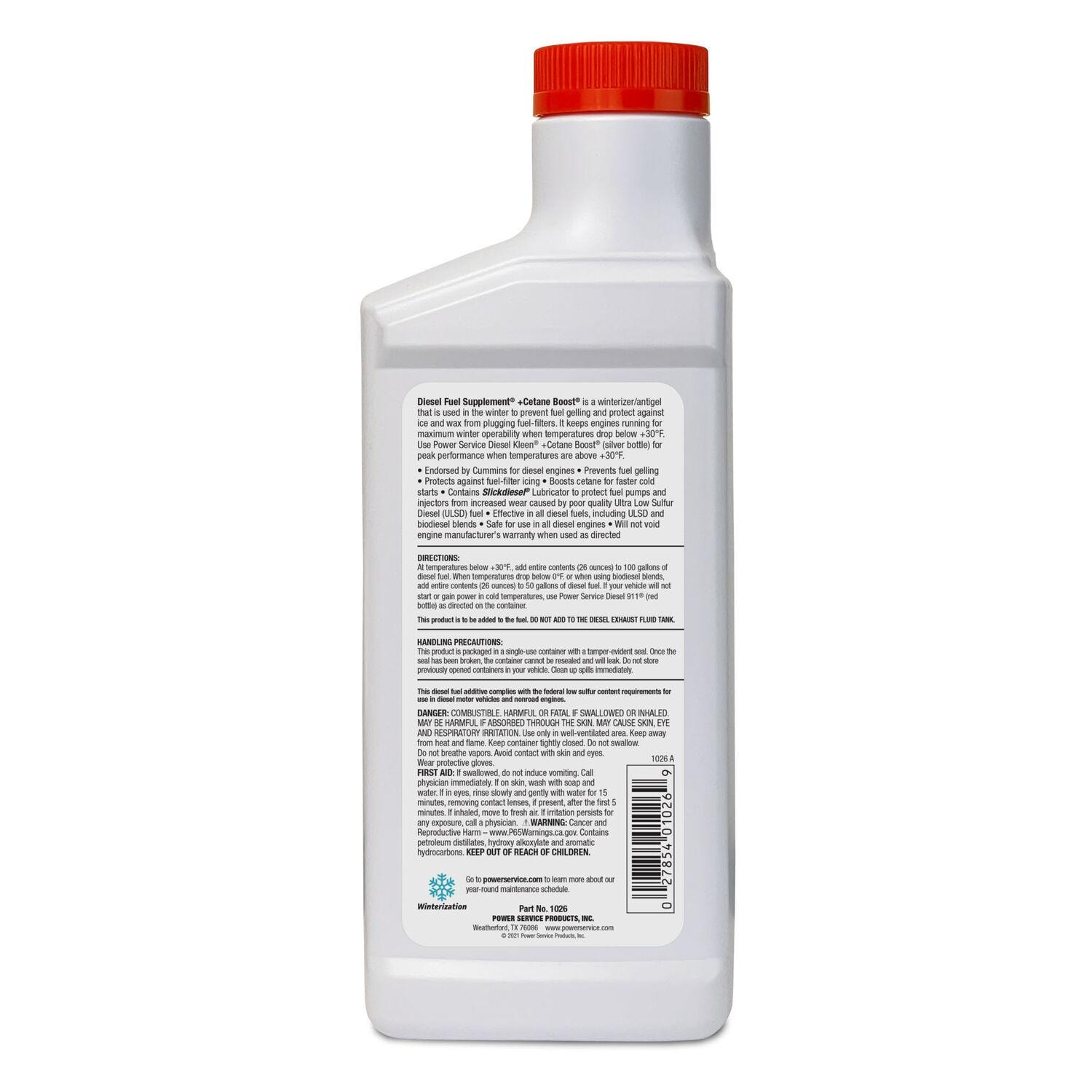 Power Service Diesel Fuel Supplement Plus Cetane Boost Anti-Gel 26oz ...