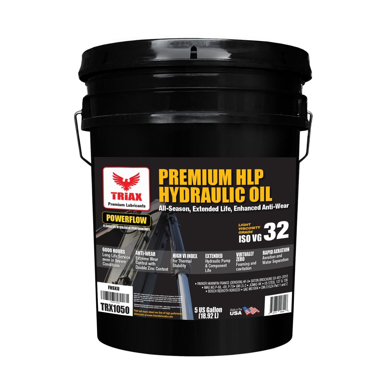 Triax Lubricants Powerflow HLP 32 Long Life Hydraulic Fluid 5