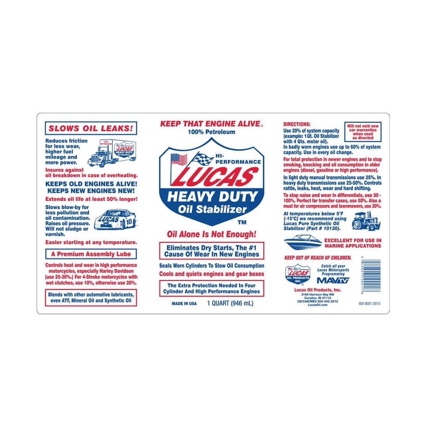 Lucas Oil Products Oil Stabilizer 32oz
