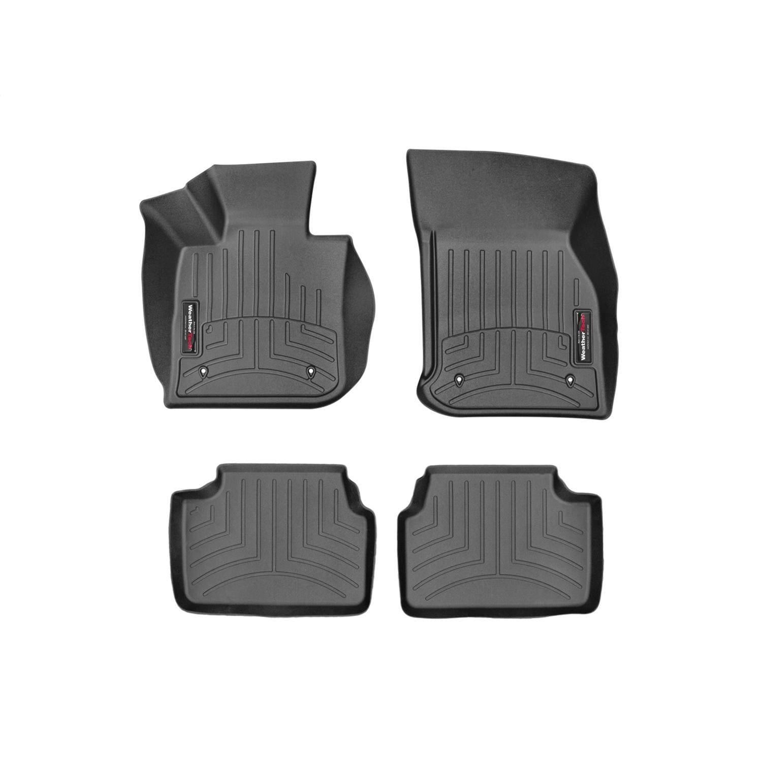Weathertech Black Plain Direct-Fit Floor Mat Set 44791-1-2 for Chevrolet Spark