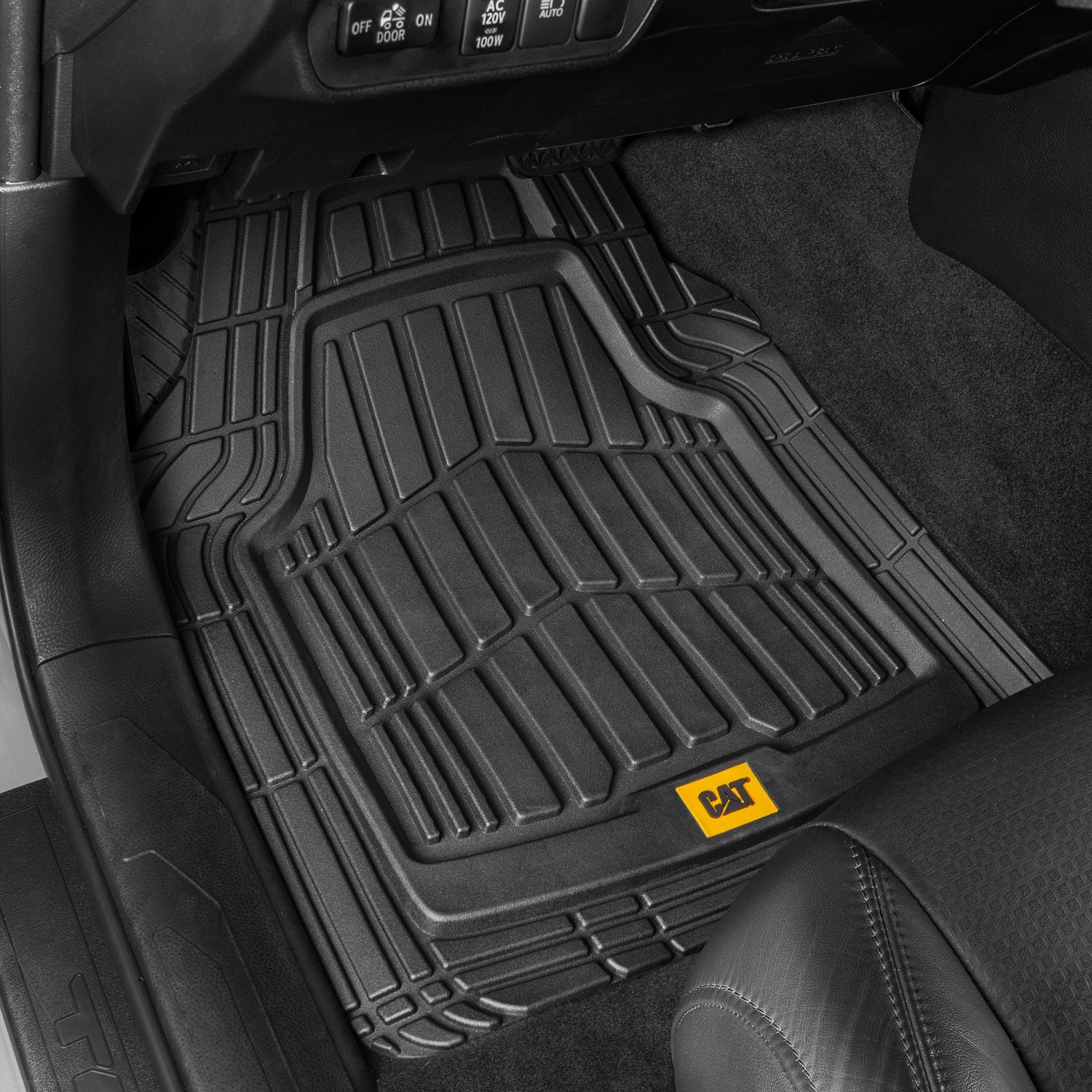thumbnail image 2 of Caterpillar Black Floor Mats & Cargo Liner Set – Trim-to-Fit – For Car Truck SUV 2 of 6