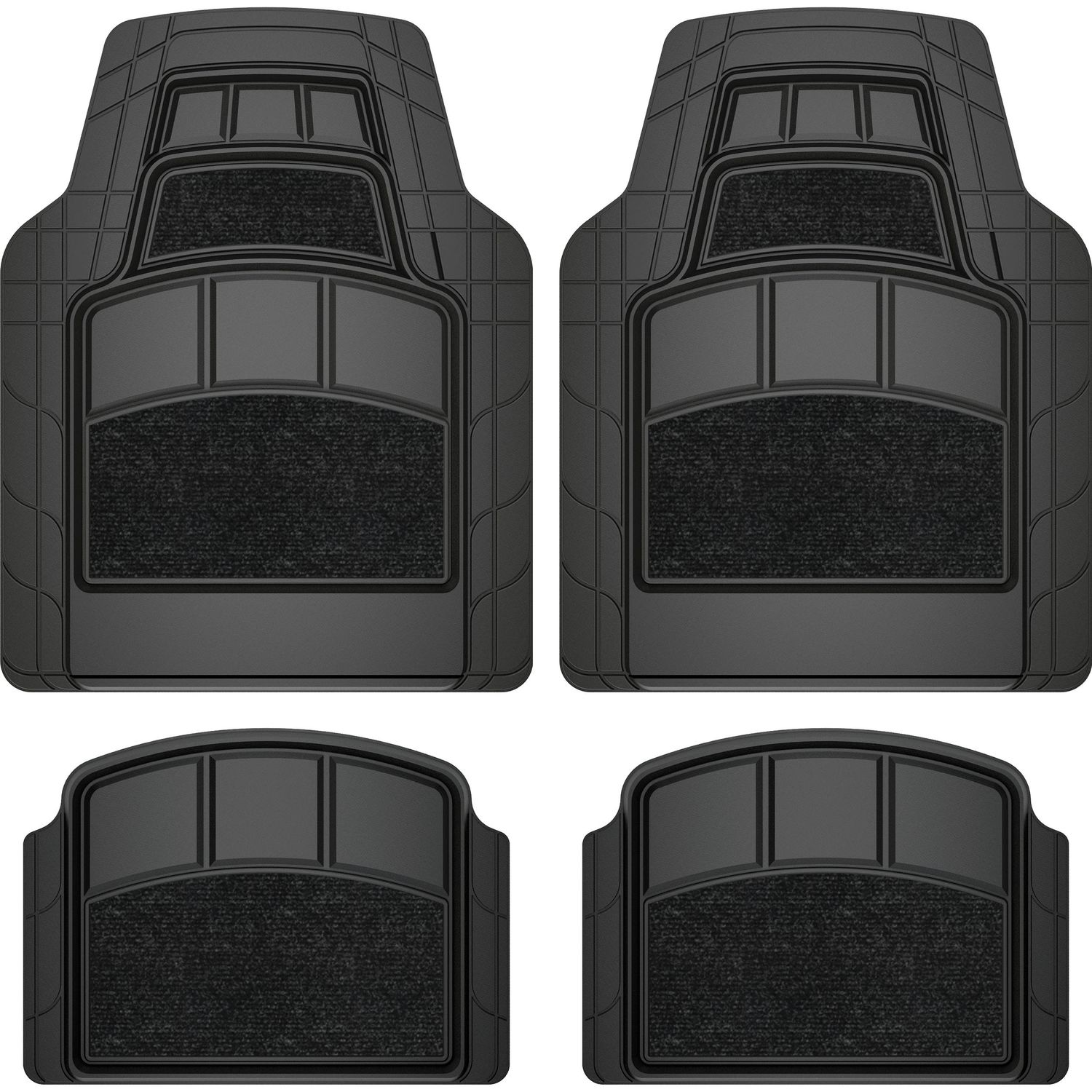 Custom Accessories Black Universal Floor Mat Set G8304CRBLK for Chevrolet Spark