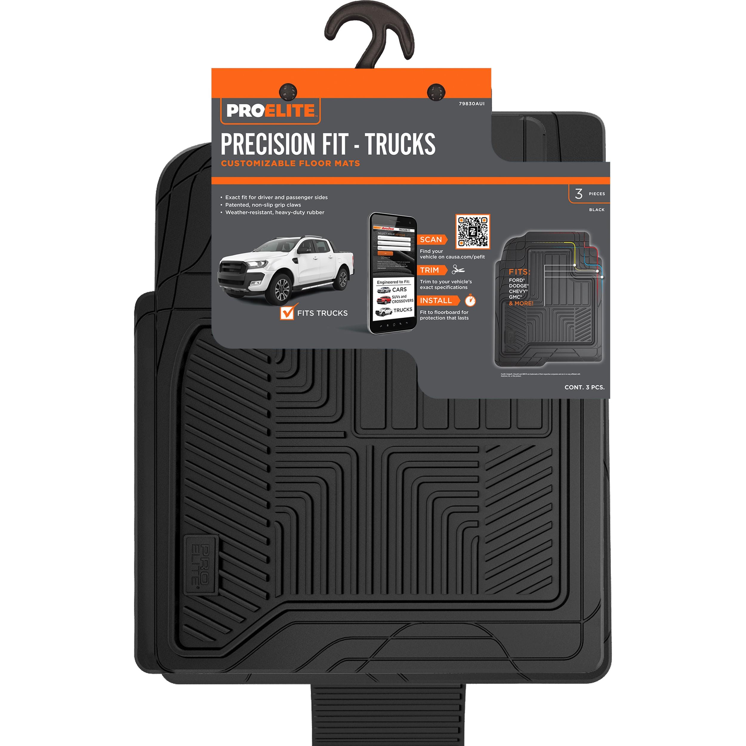ProElite Black Universal Floor Mat Set 79830AUI | AutoZone