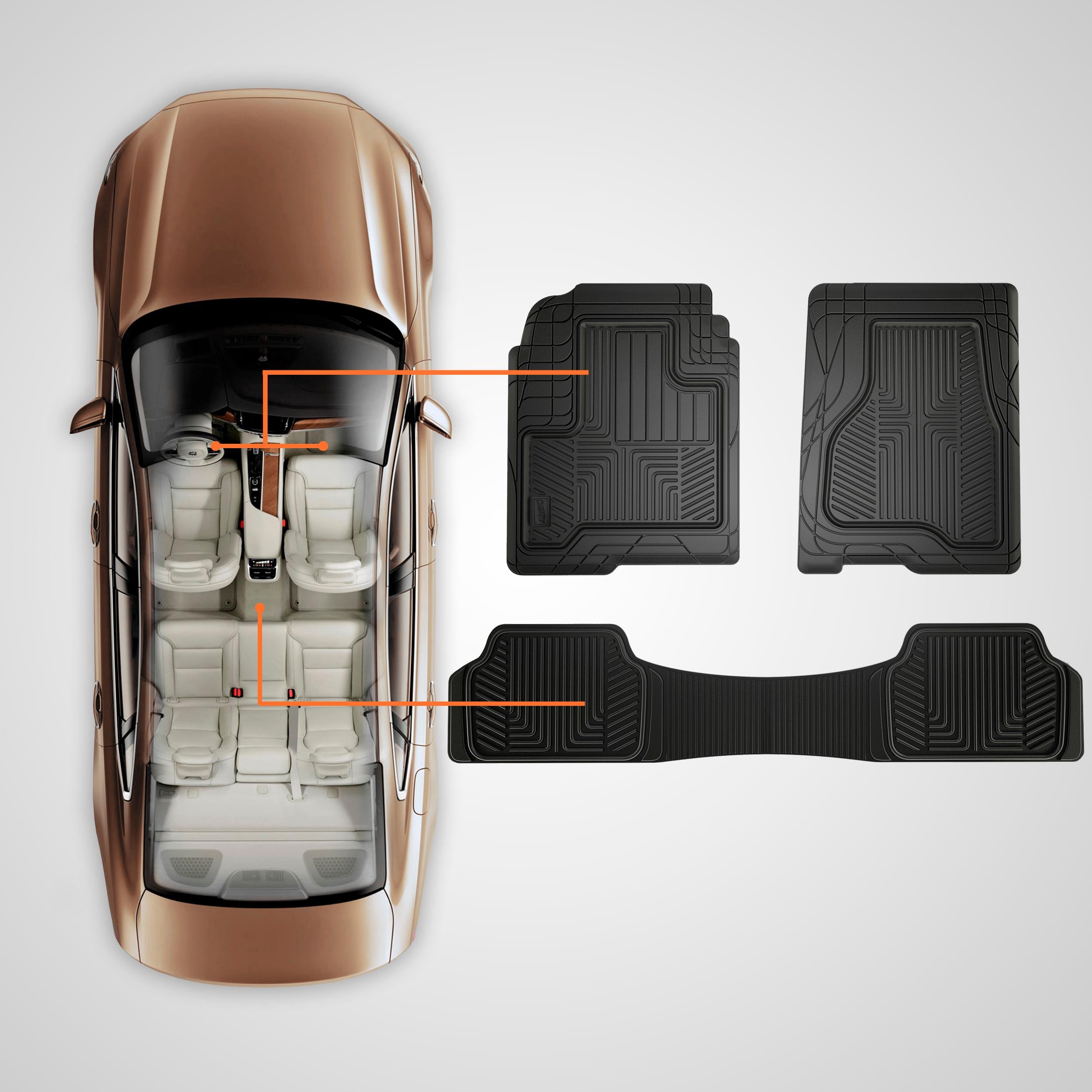 ProElite Black Universal Floor Mat Set 79830AUI | AutoZone