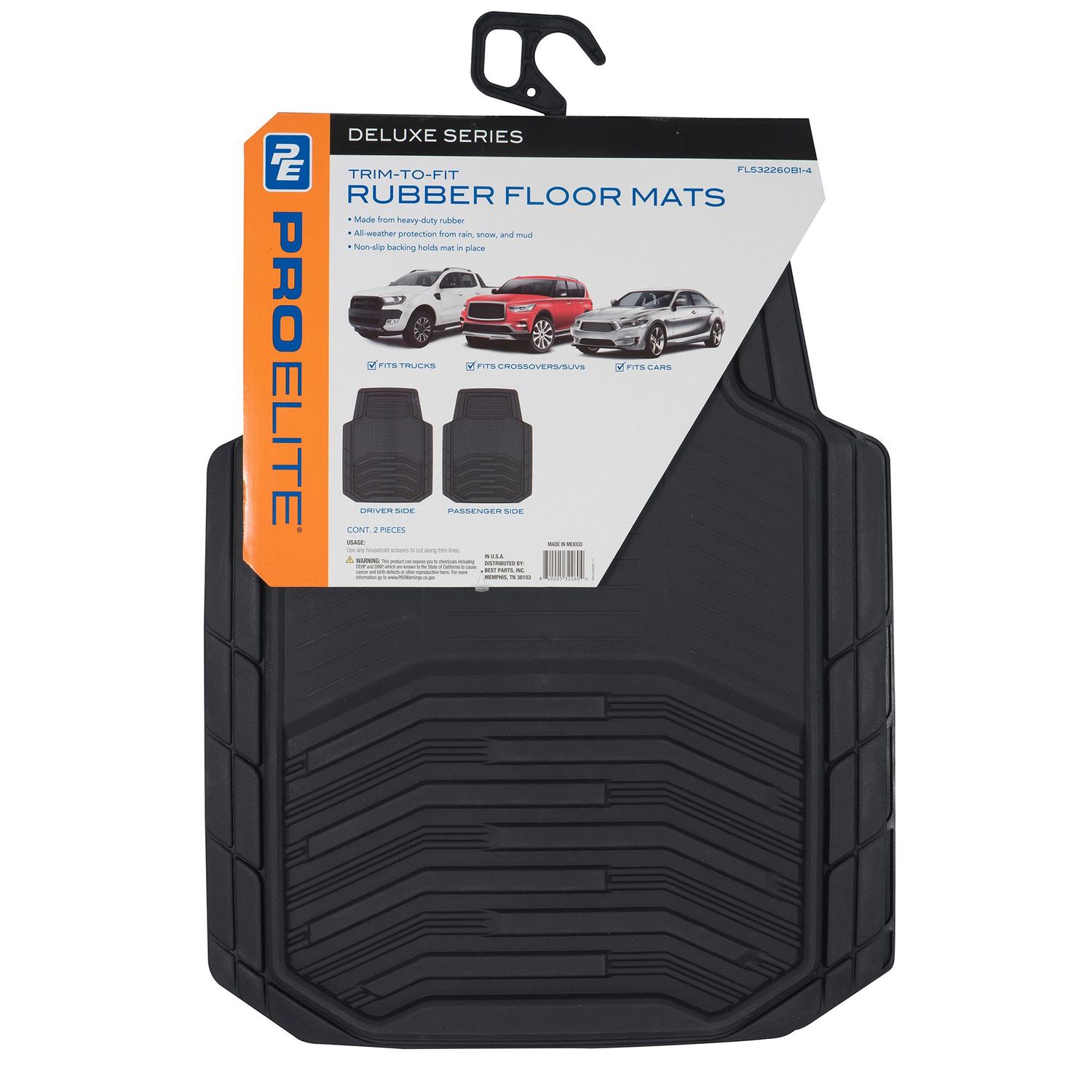 ProElite Black Universal Floor Mat Set FL532260B1-4 | AutoZone