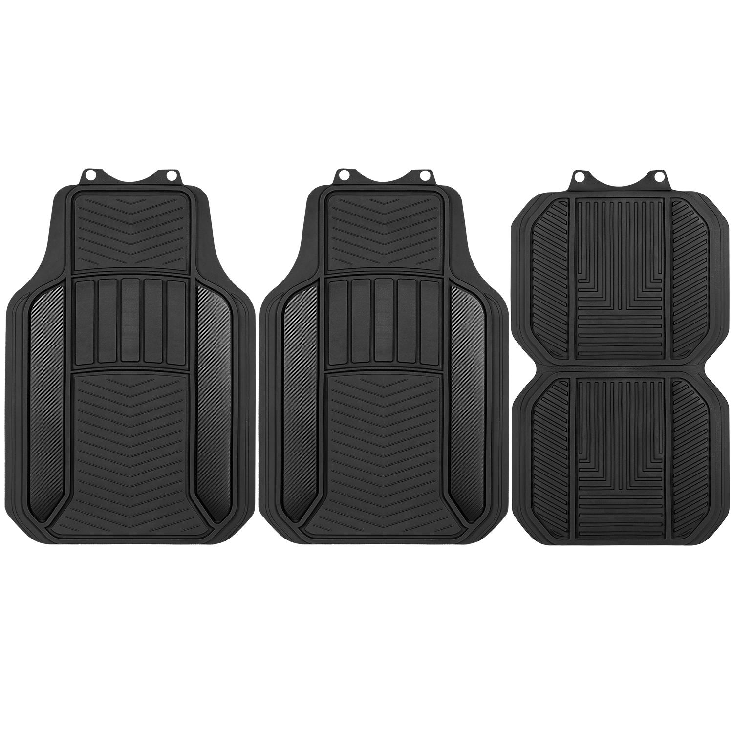 ProElite Black Universal Floor Mat Set for Chevrolet Spark