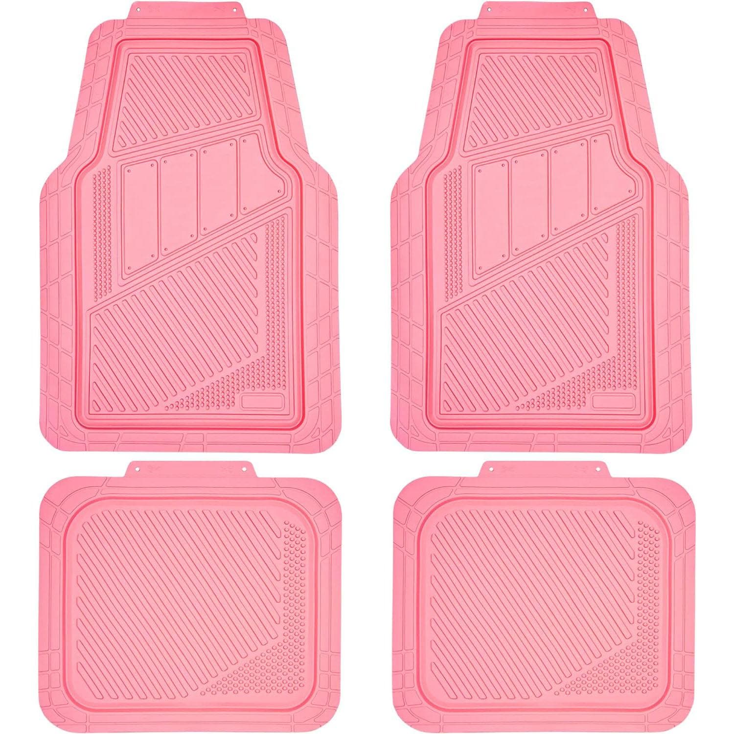 Car Pass Pink Automotive Universal Floor Mat Set D2404-RFM-P for Chevrolet Spark