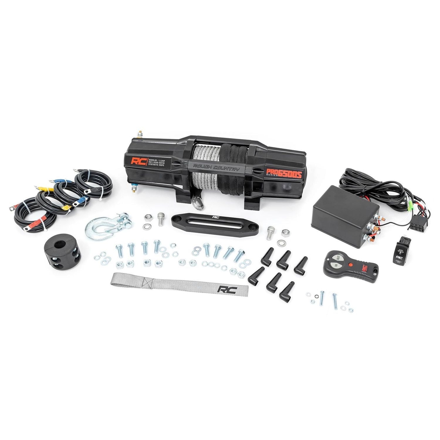 West- WRP-a 50 （安定化電源＋抵抗Ｖishay＋高ft) Rough Country UTV Synthetic Rope 6,500lb Winch with Remote