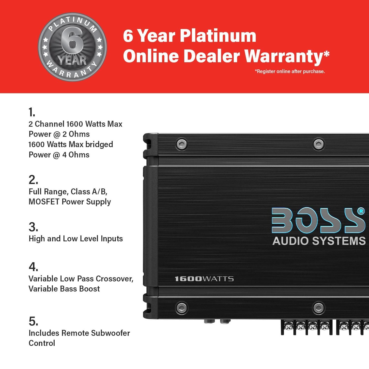 Boss Audio Amplifier OX4.400 | AutoZone