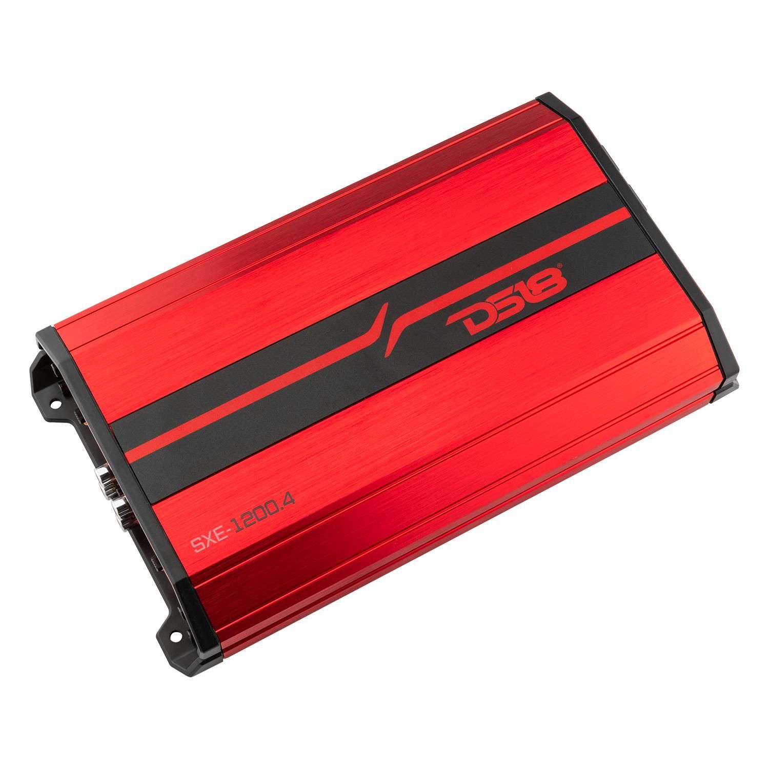 DS18 Red 4 x 60 Watts RMS 4-Ohms SXE 4-Channel Class AB Amplifier