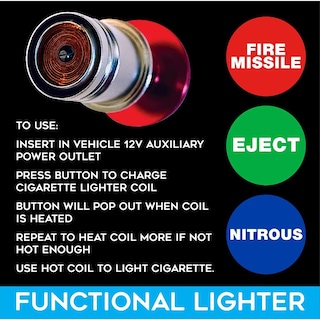 novelty car cigarette lighter plug Car Vibez Cigarette Lighter 23577AZ