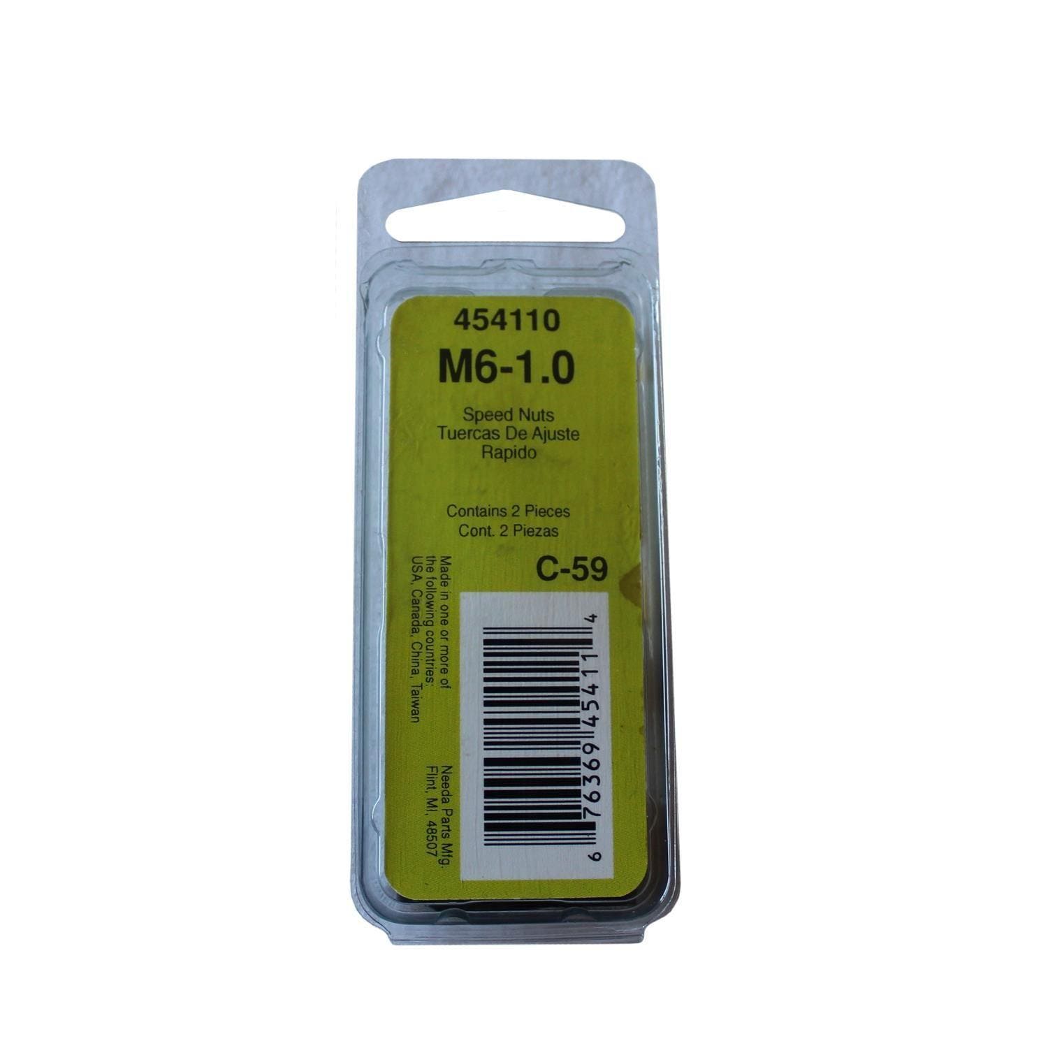 Needa Parts M6-1.0 Speed Nut 2 Piece