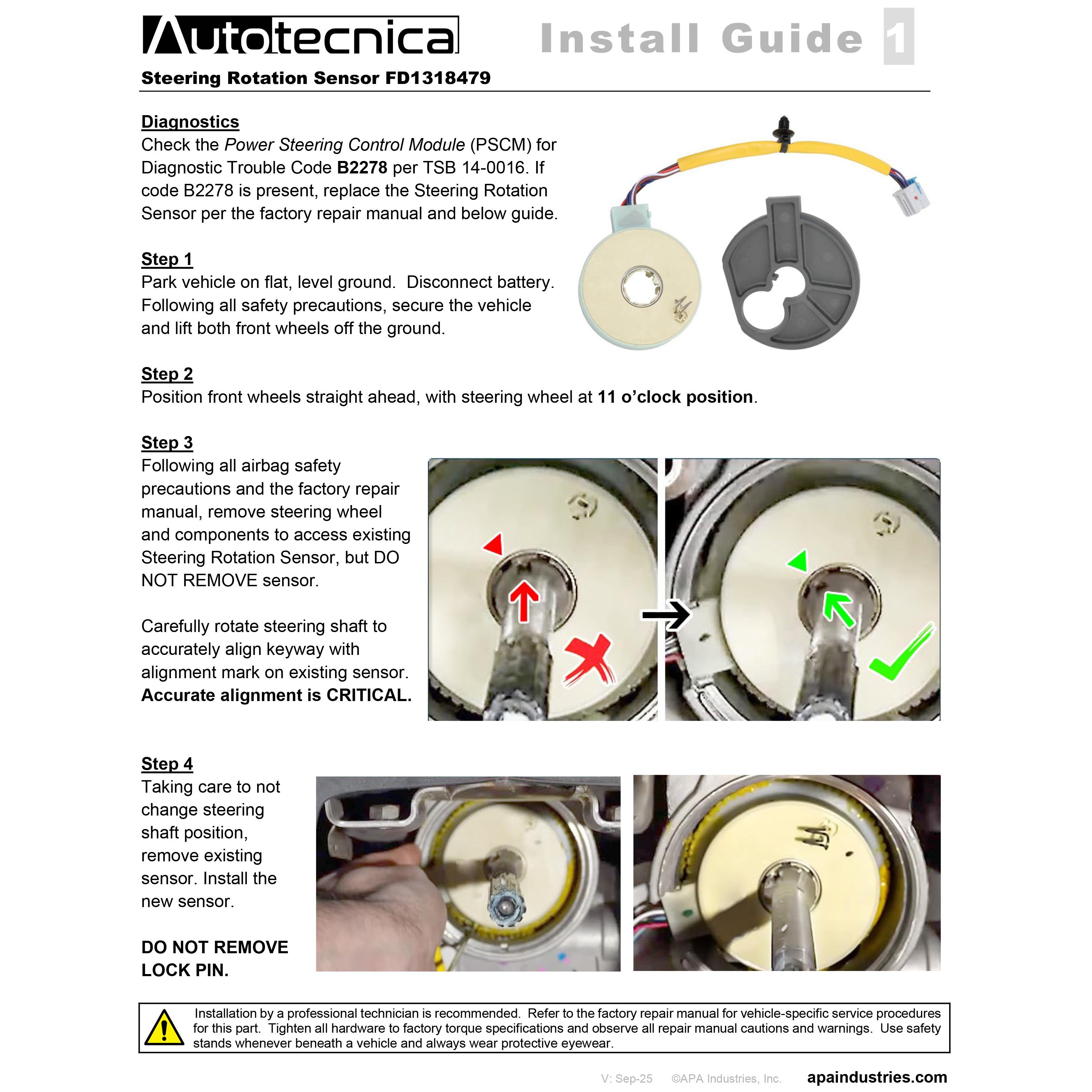 Autotecnica Steering Angle Sensor FD1318479 | AutoZone