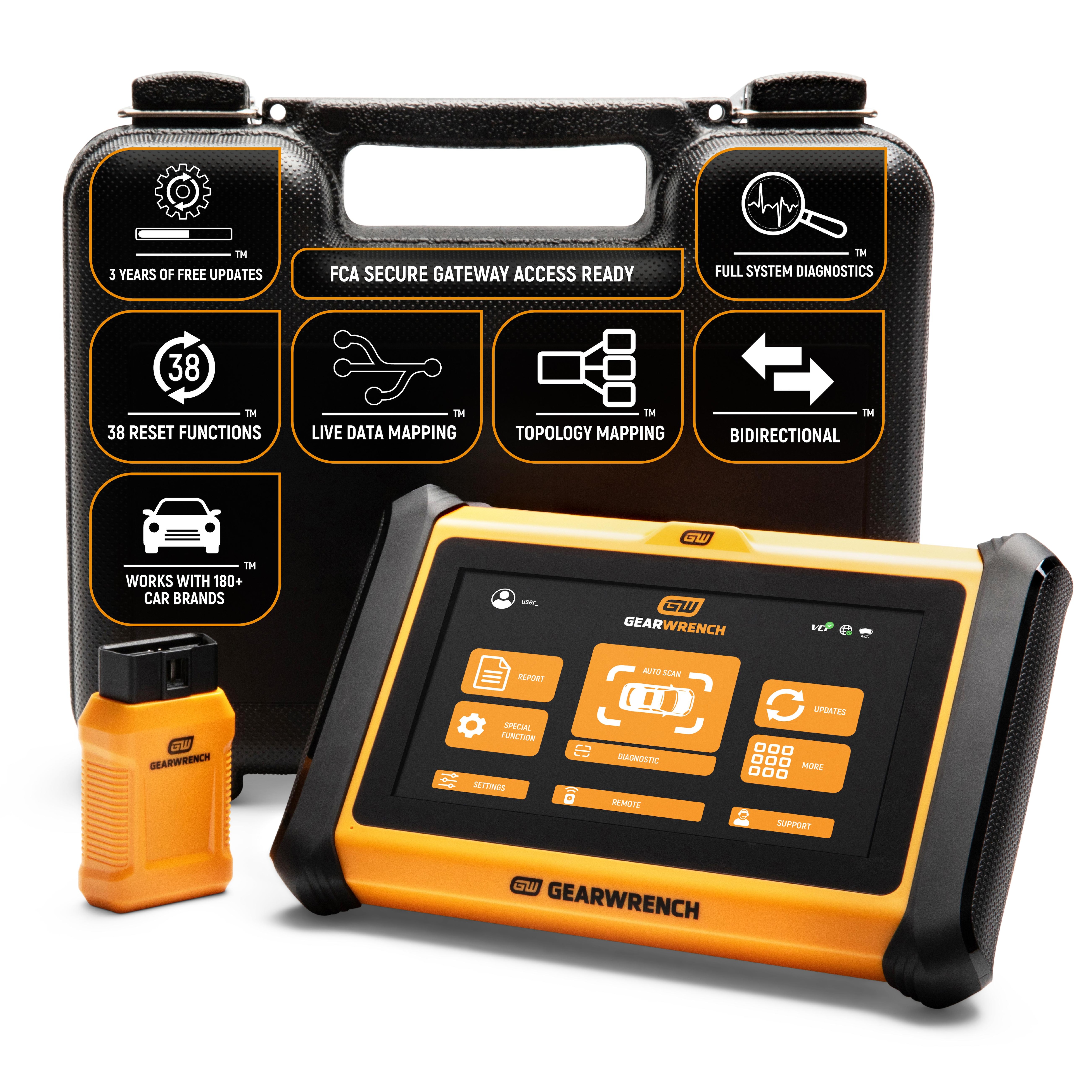 GearWrench 7in Wireless Bi-Directional Diagnostic Scanner Tablet