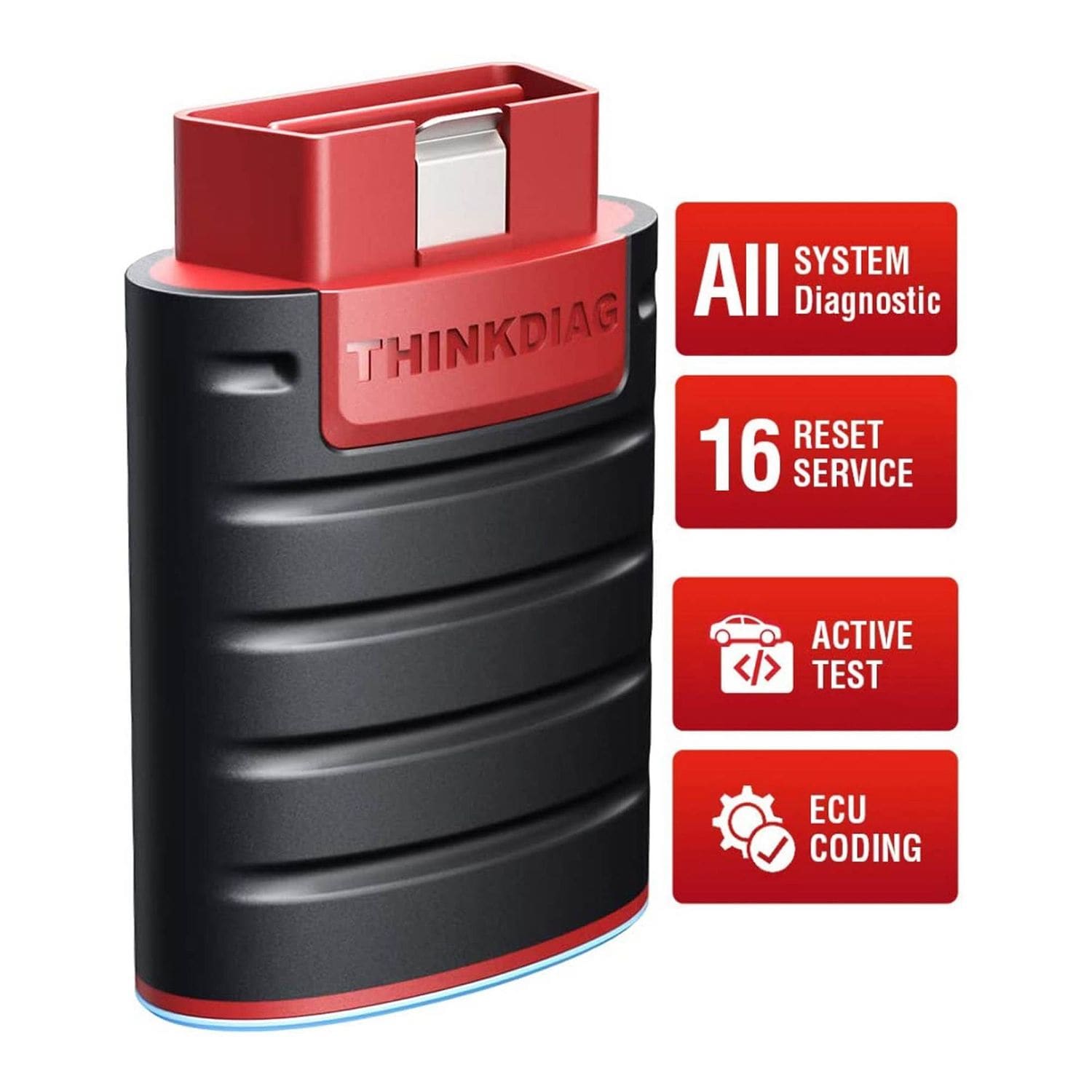 Thinkcar Thinkdiag OBD2 Diagnoseapparaat, Auto Foutcode Uitleesapparaat Voor Volledige Systemen Bluetooth Adapter Met 16 Terugsteldiensten Actieve Test Ecu Codering Ios En Android App 624324908