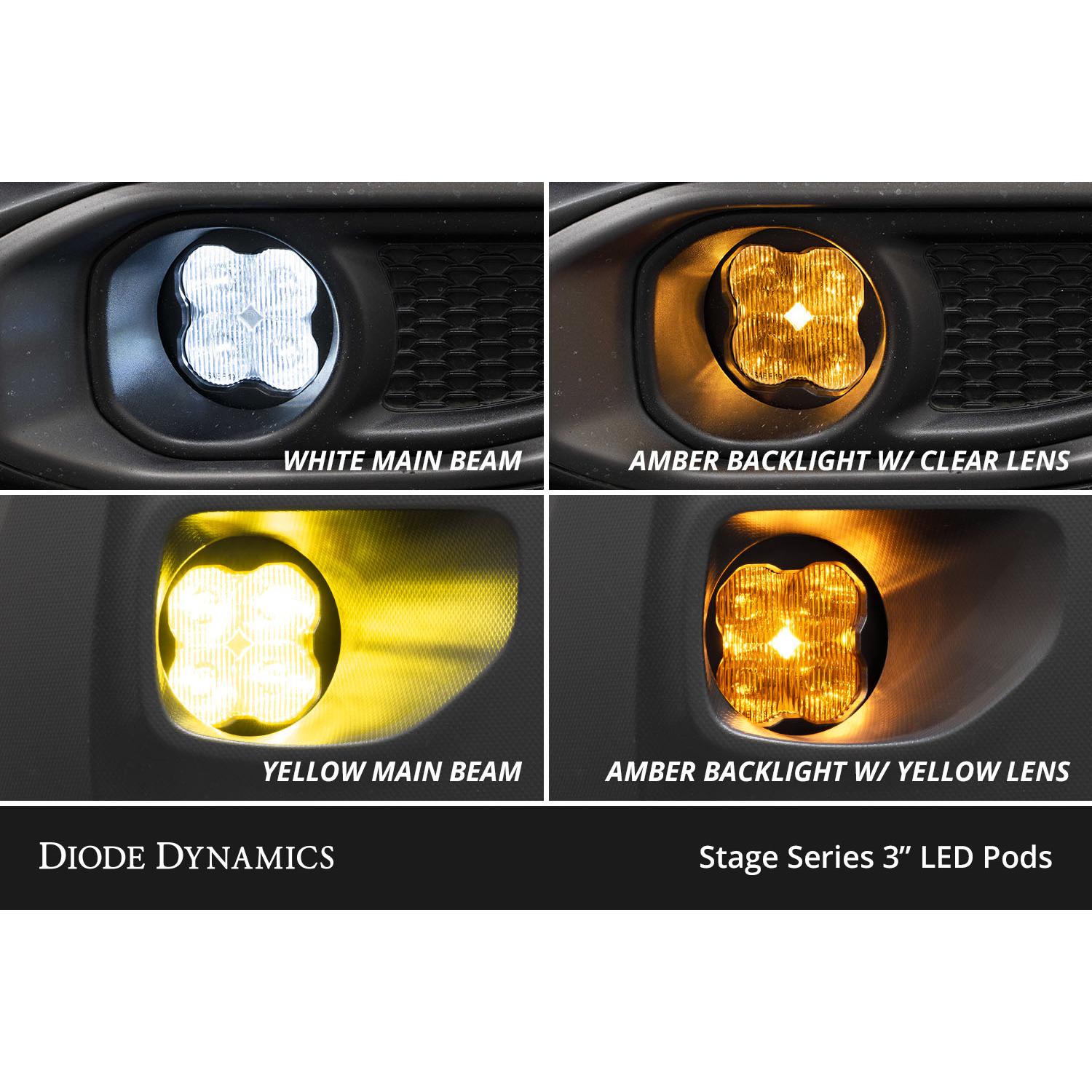 flex breeze vape Waterproof IP68 Light Bar 4-Inch Amber LED Work Light Pods – 48,000LM 240W  Off-Road Driving Fog Lamps, Waterproof IP68 Amber Led Lights main image 0