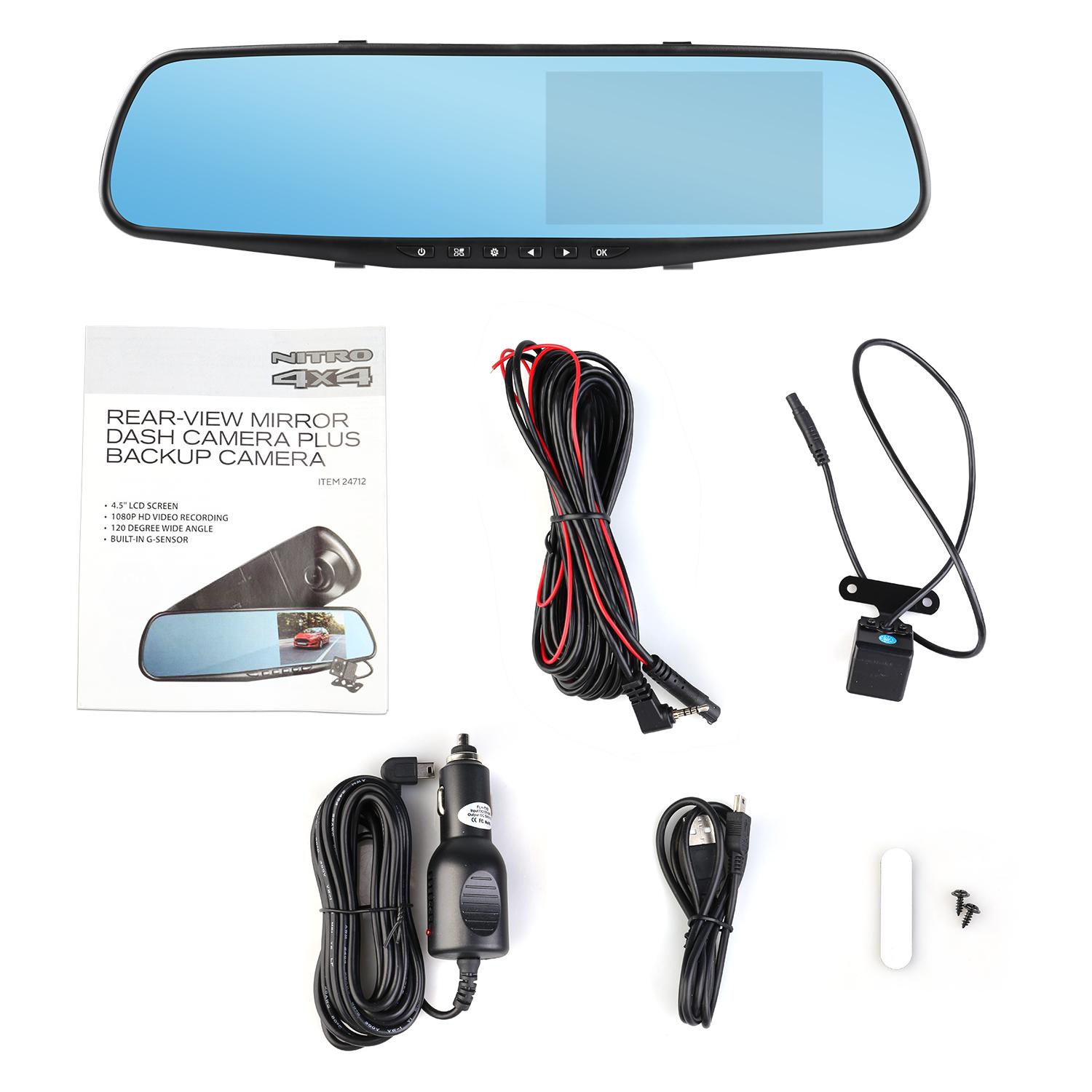 Nitro 4 X 4 Rear View Mirror Dash Camera Plus Backup Camera | AutoZone