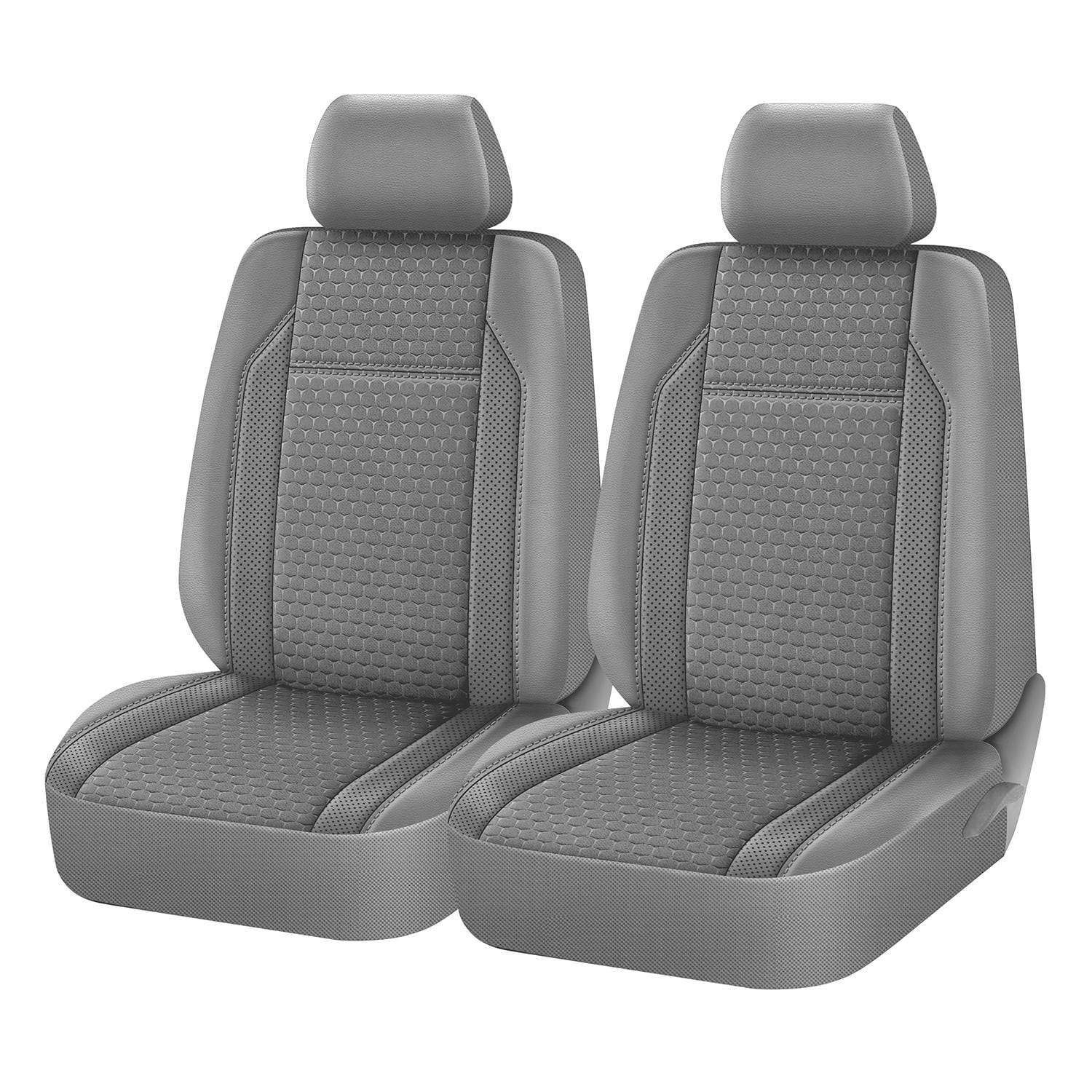ProElite Gray Low Back Faux Leather Seat Cover Set 2 Piece for Buick Encore
